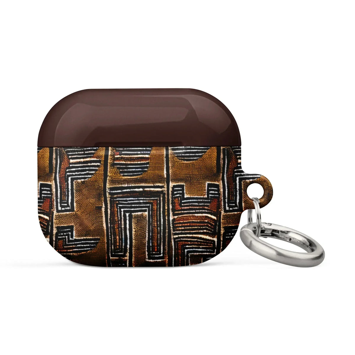 Cocoa Lines Mud Cloth AirPods 3 Case - The Global Wanderer