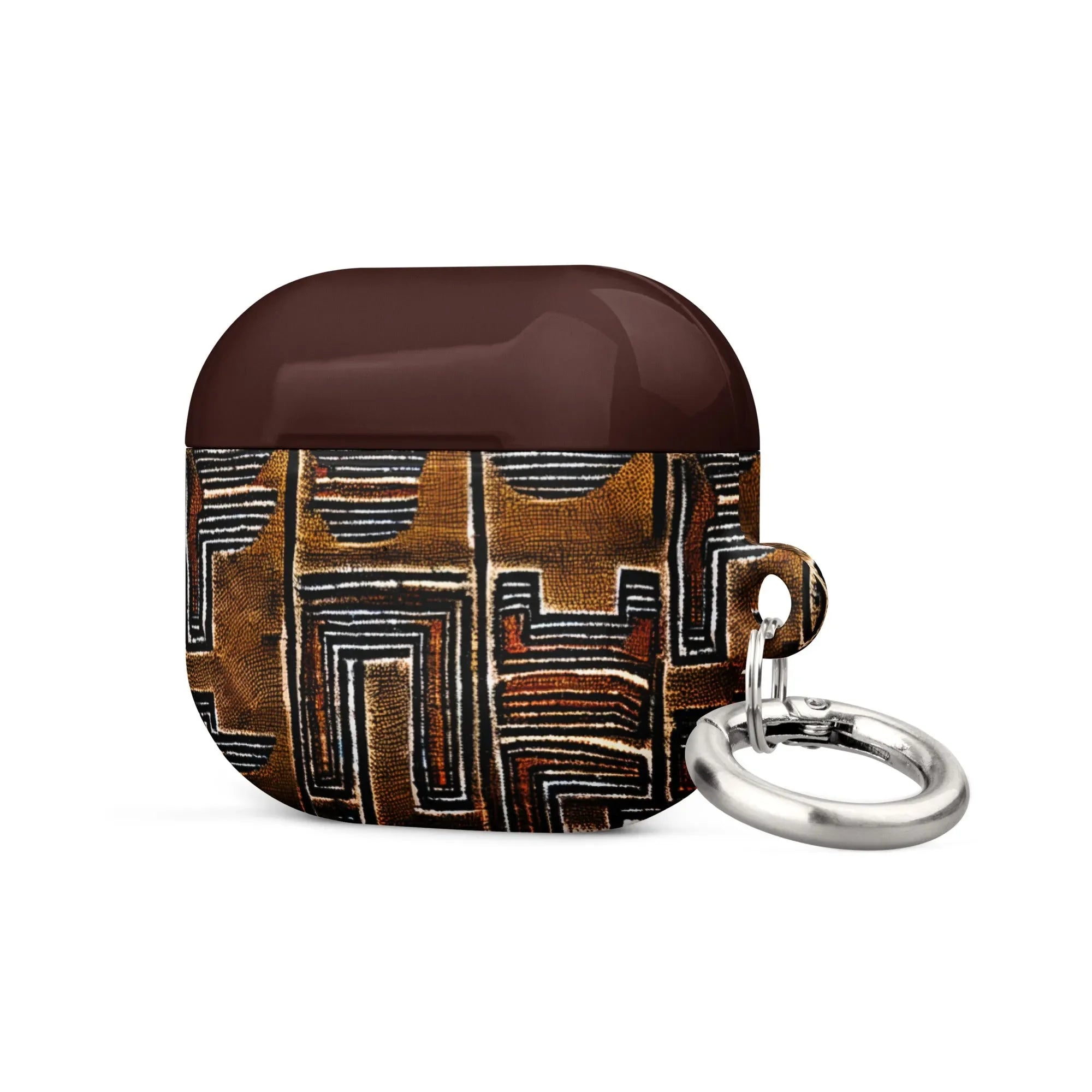 Cocoa Lines Mud Cloth AirPod 3 Case - The Global Wanderer
