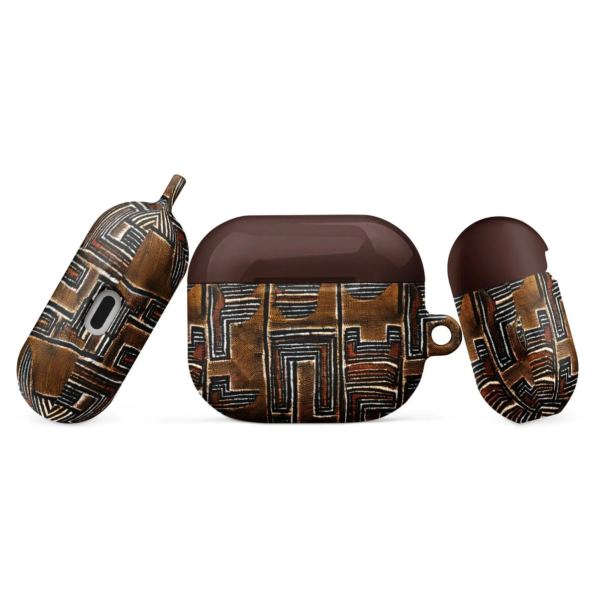 Cocoa Lines Mud Cloth AirPods 3 Case - The Global Wanderer