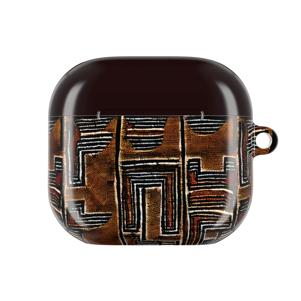 Cocoa Lines Mud Cloth AirPods 4 Case - The Global Wanderer