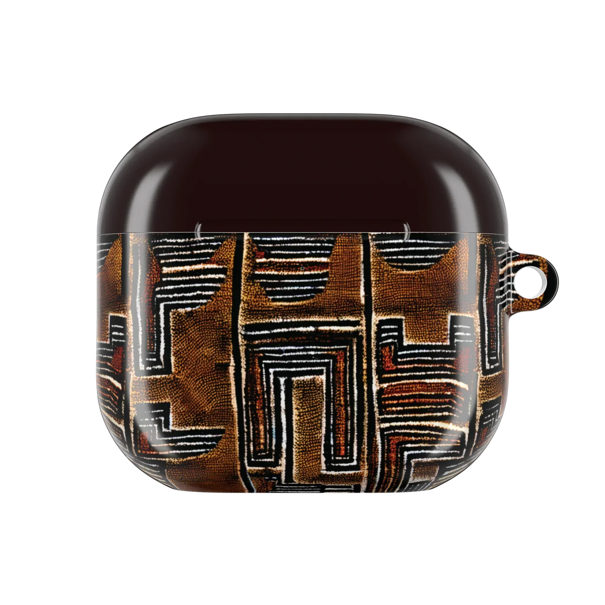 Cocoa Lines Mud Cloth AirPods 4 Case - The Global Wanderer