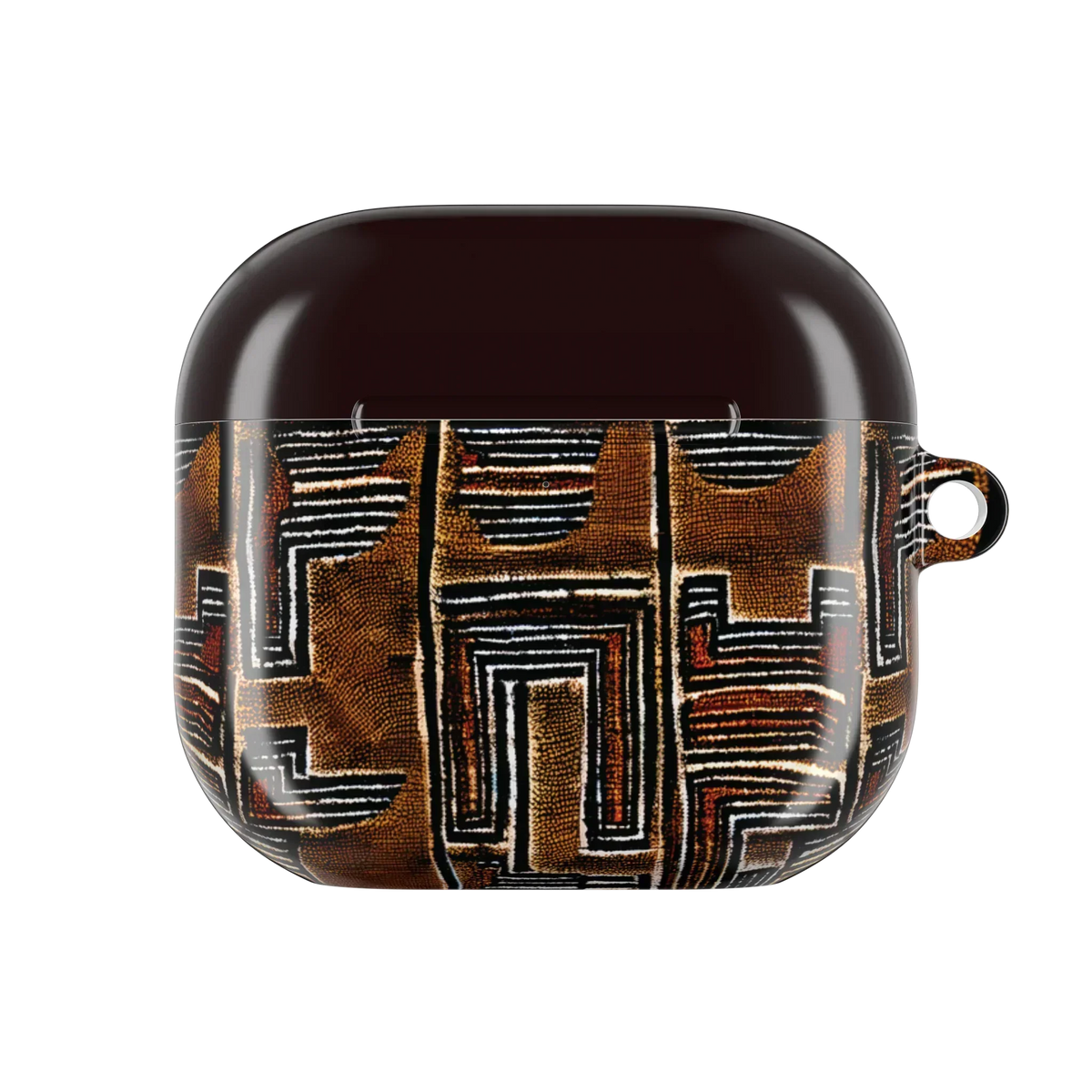 Cocoa Lines Mud Cloth AirPods 4 Case - The Global Wanderer