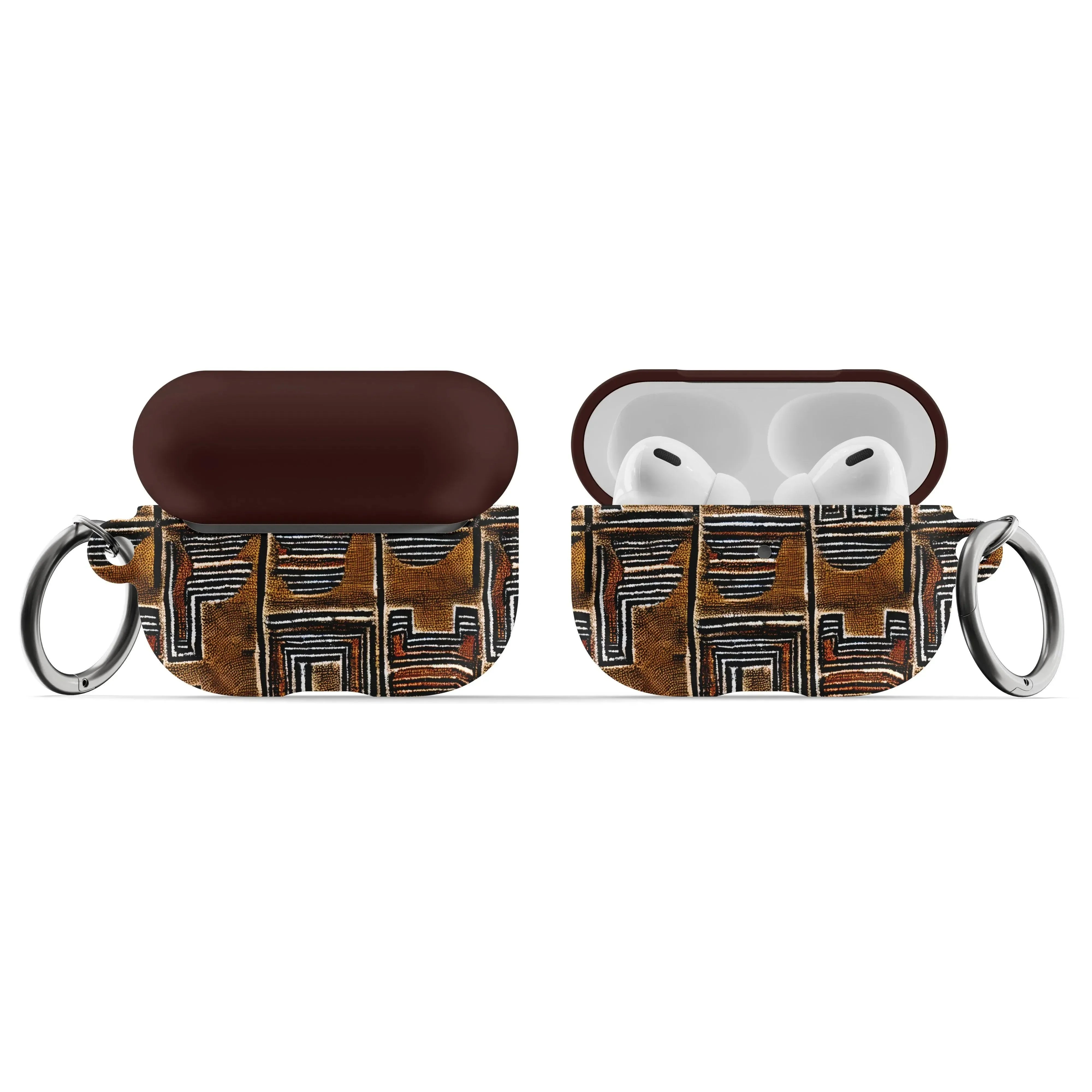 Cocoa Lines Mud Cloth AirPods Pro Case - The Global Wanderer