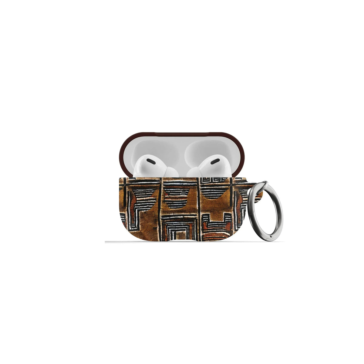 Cocoa Lines Mud Cloth AirPods Pro Case - The Global Wanderer
