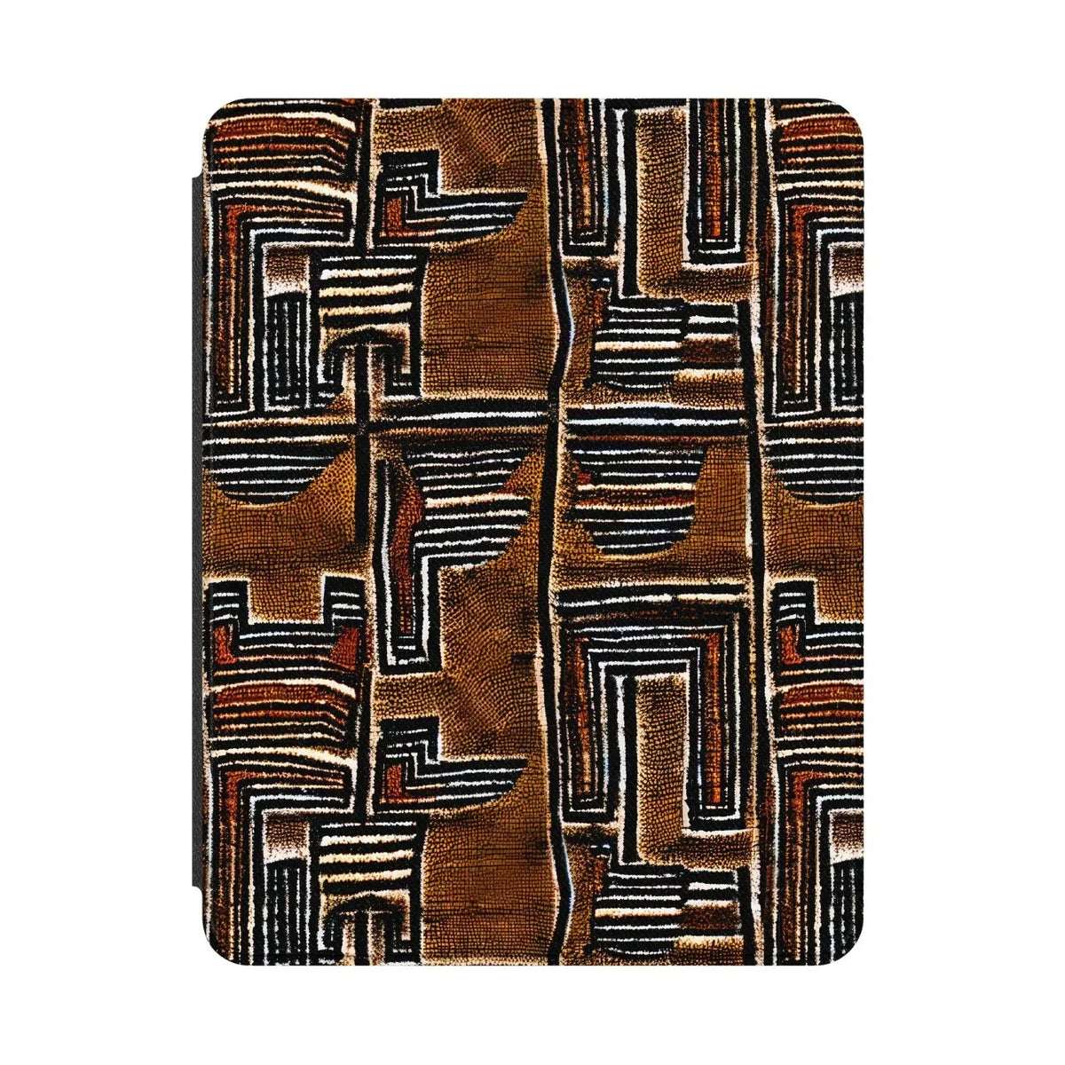 Cocoa Lines Mud Cloth iPad Case - The Global Wanderer