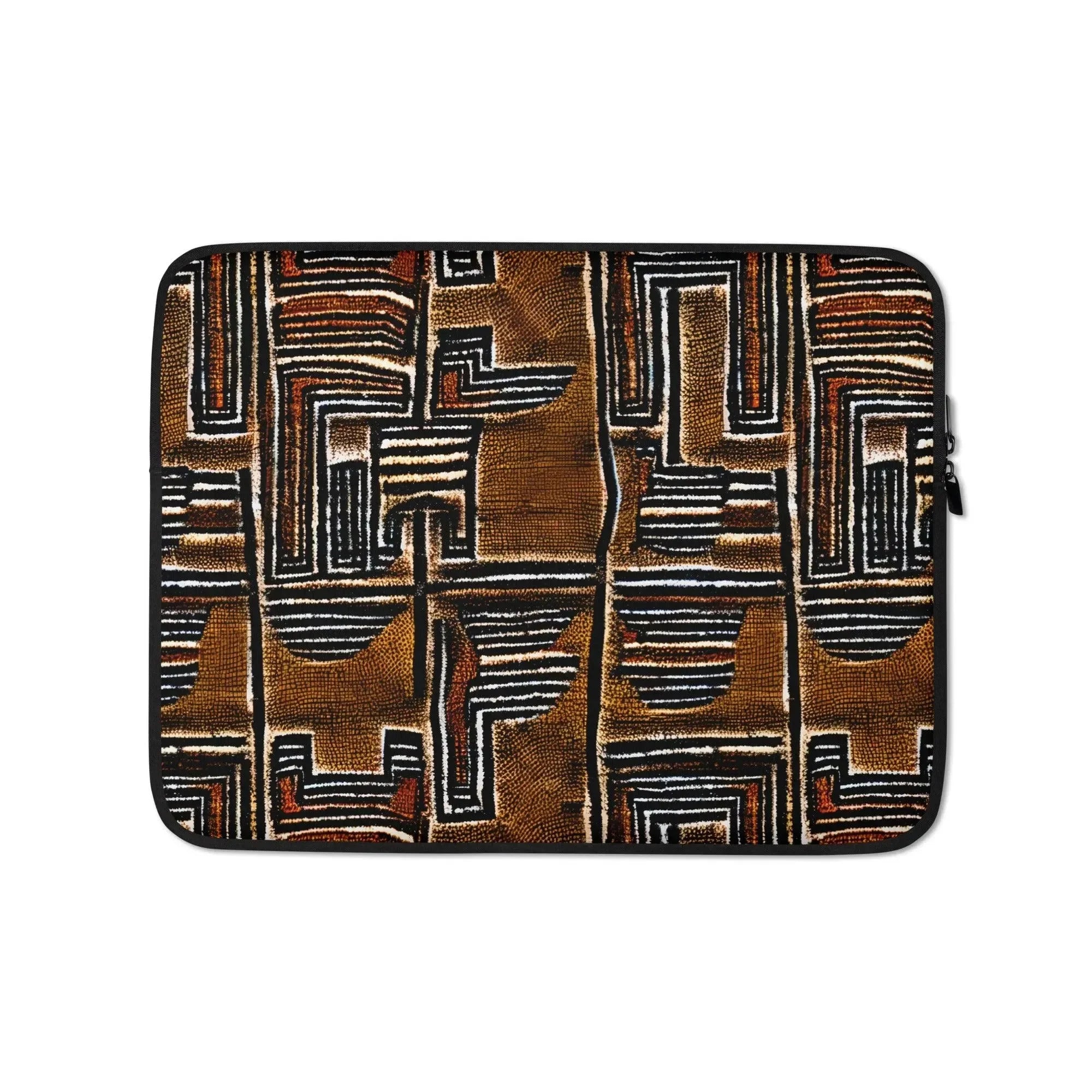 Cocoa Lines Mud Cloth Laptop Case - The Global Wanderer