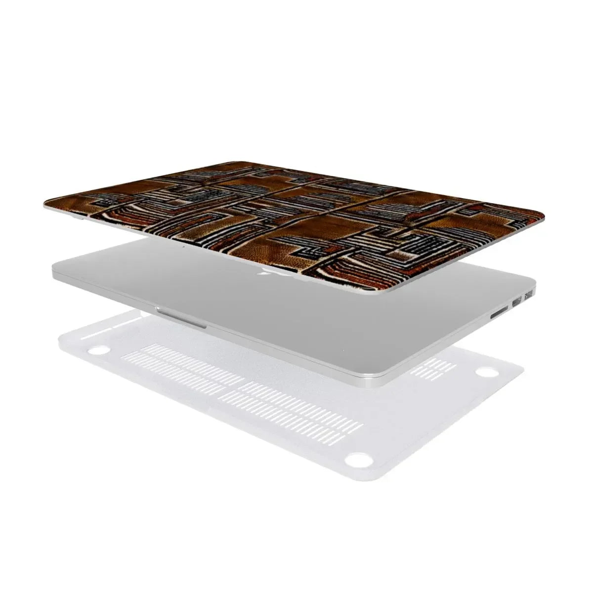 Cocoa Lines Mud Cloth MacBook Case - The Global Wanderer