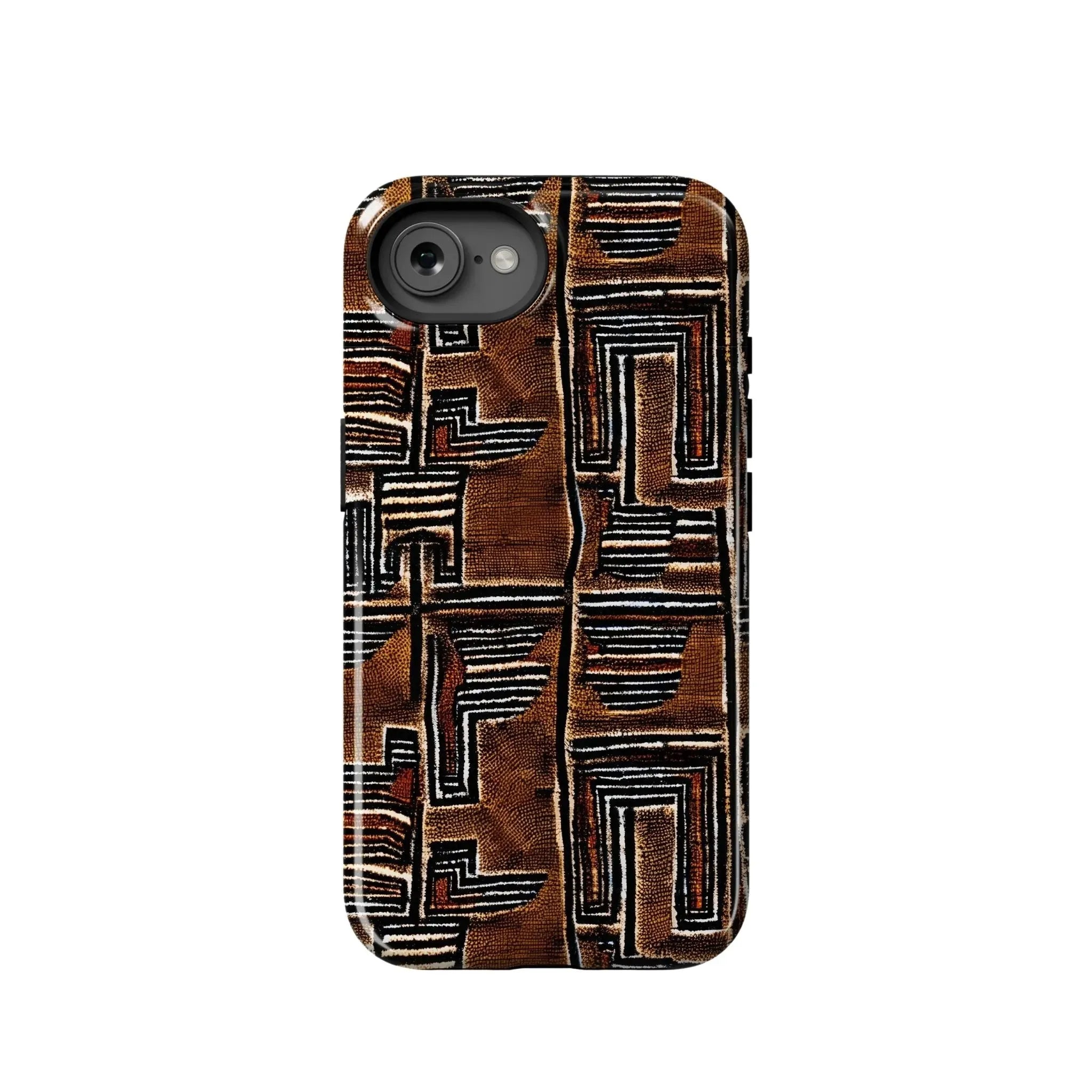 Cocoa Lines Mud Cloth Tough MagSafe iPhone® Case - The Global Wanderer