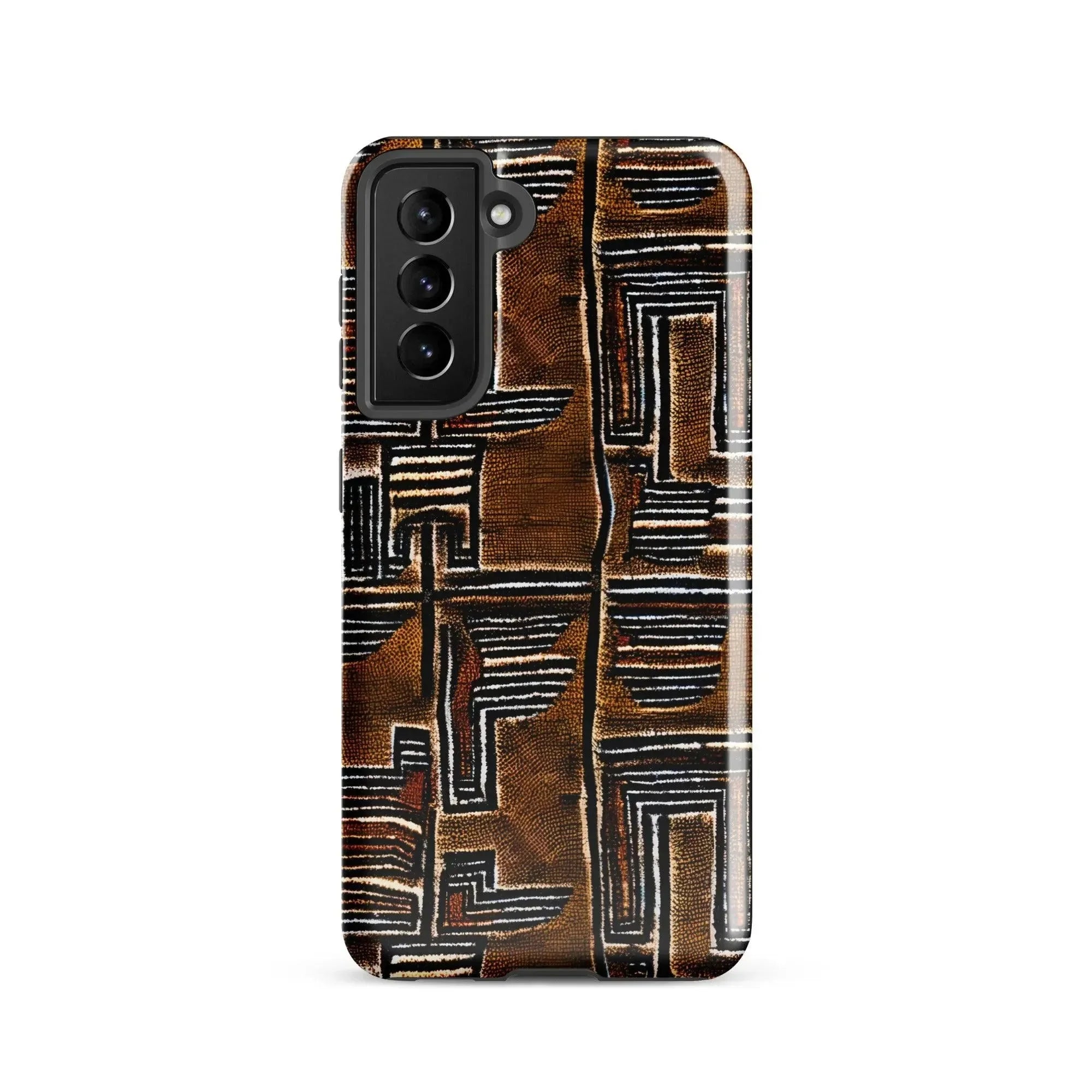 Cocoa Lines Mud Cloth Samsung Case - The Global Wanderer