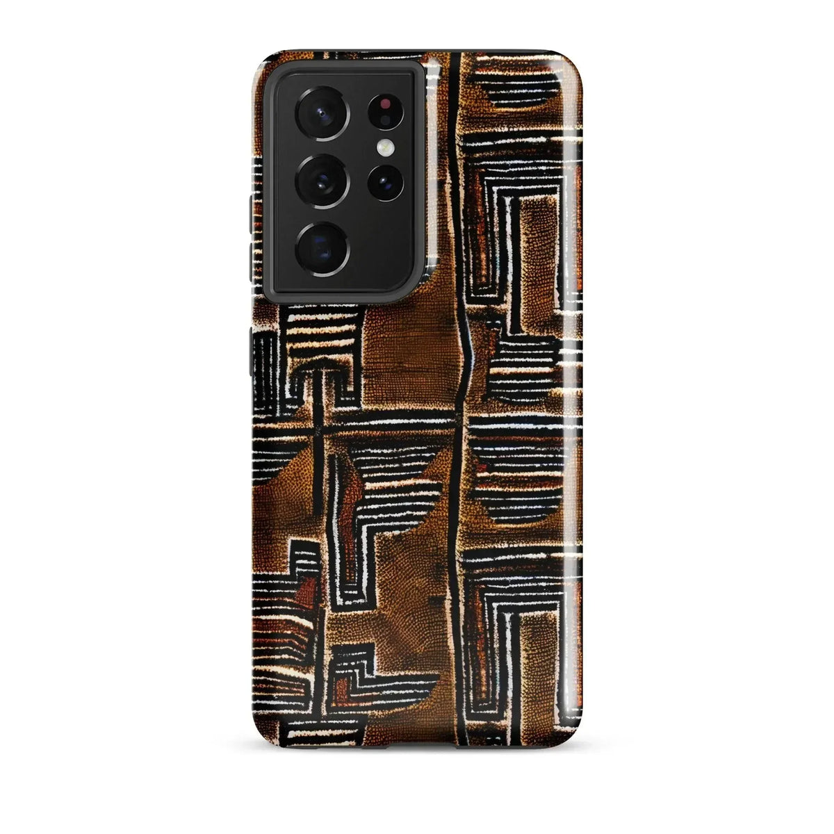 Cocoa Lines Mud Cloth Samsung Case - The Global Wanderer