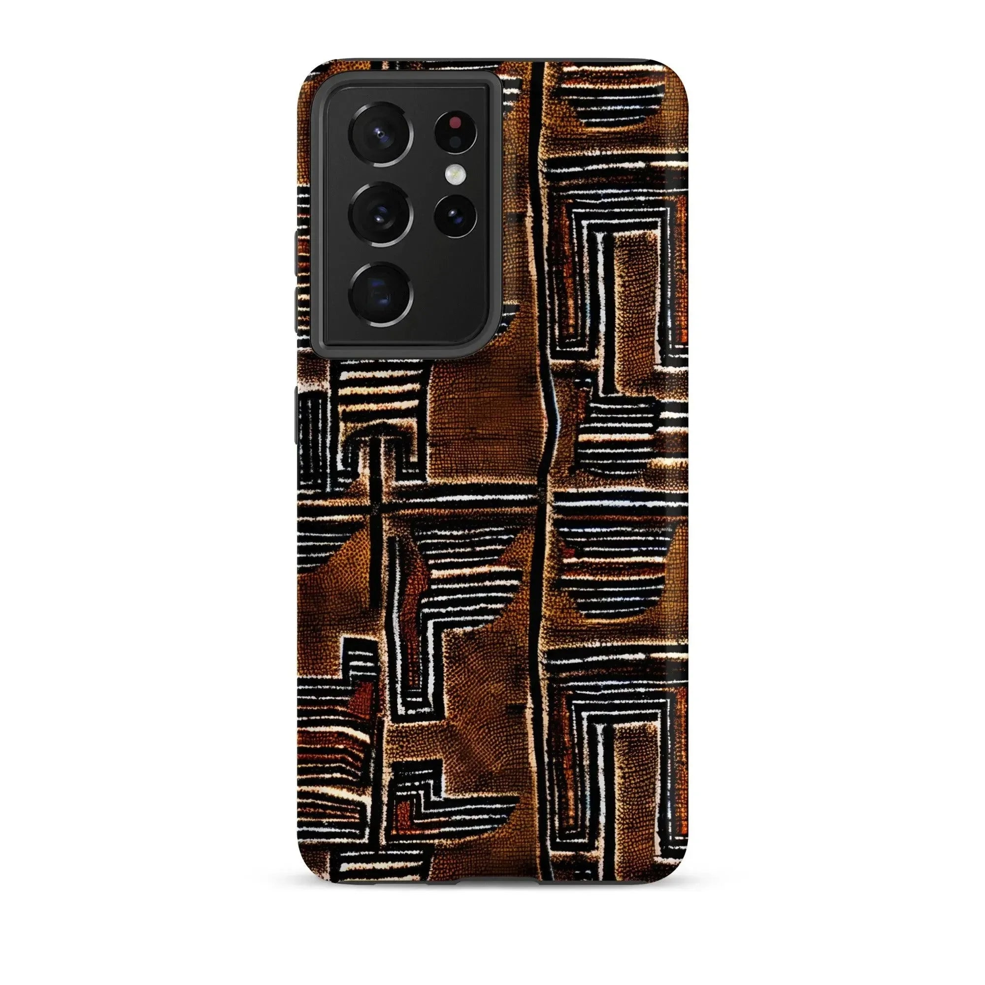 Cocoa Lines Mud Cloth Samsung Case - The Global Wanderer