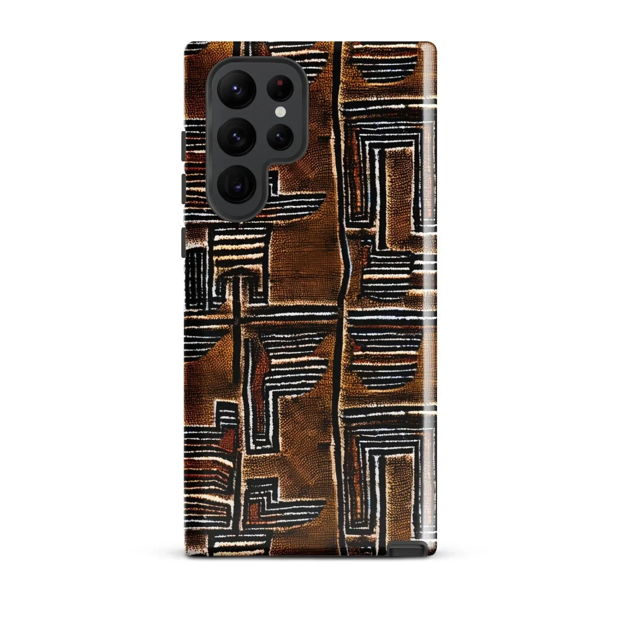 Cocoa Lines Mud Cloth Samsung Case - The Global Wanderer