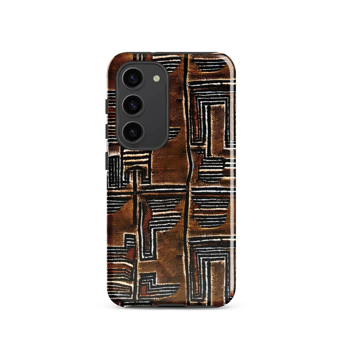 Cocoa Lines Mud Cloth Samsung Case - The Global Wanderer