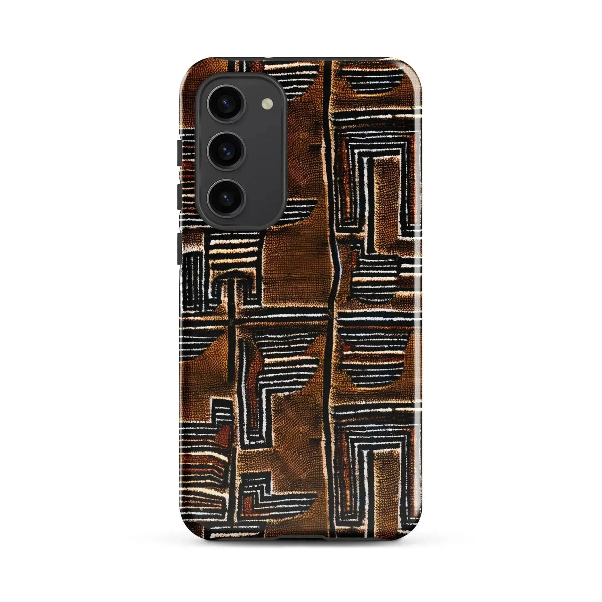 Cocoa Lines Mud Cloth Samsung Case - The Global Wanderer