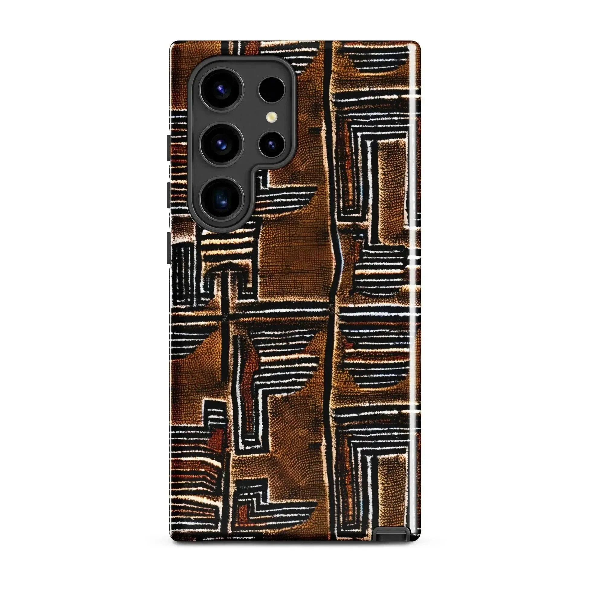 Cocoa Lines Mud Cloth Samsung Case - The Global Wanderer