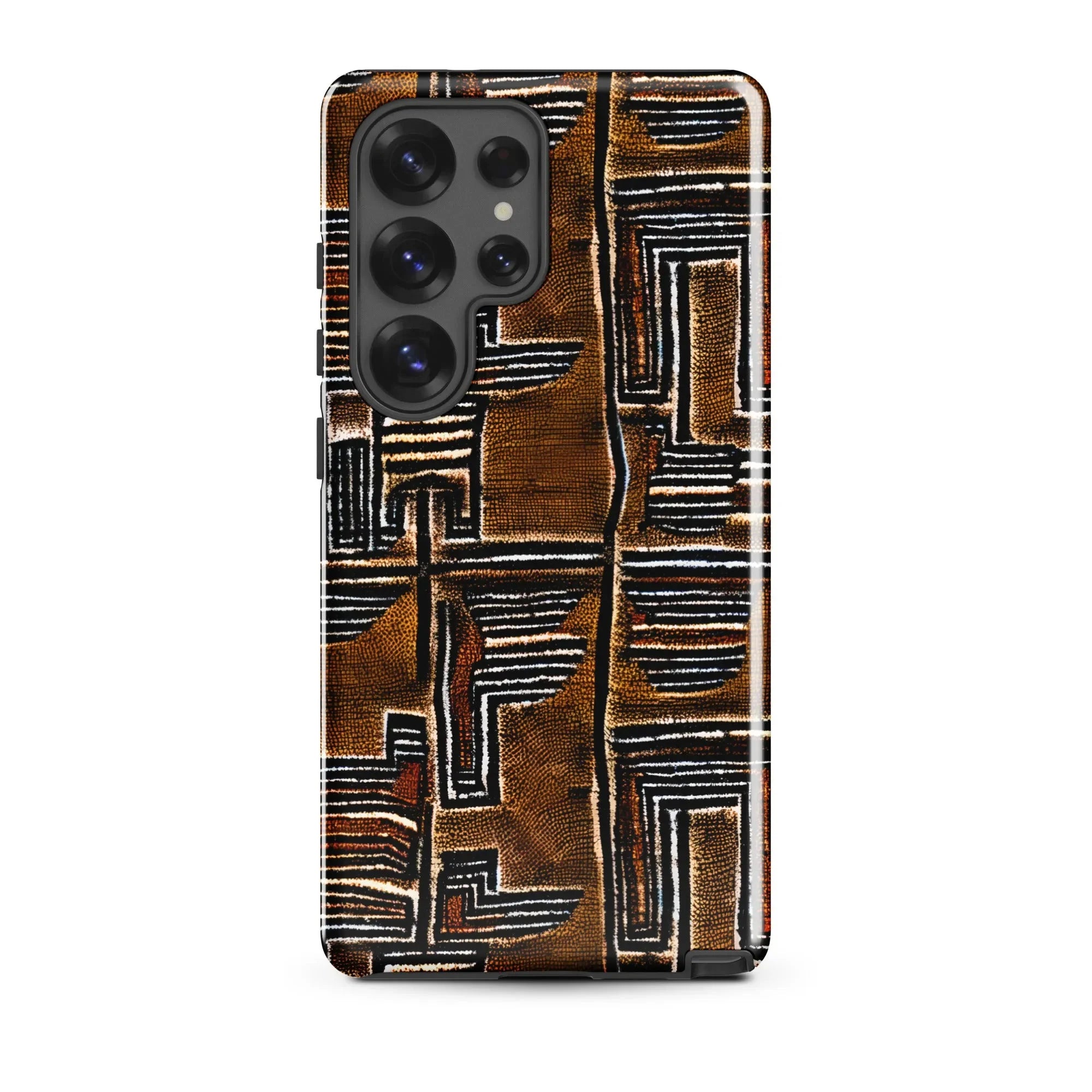 Cocoa Lines Mud Cloth Samsung Case - The Global Wanderer