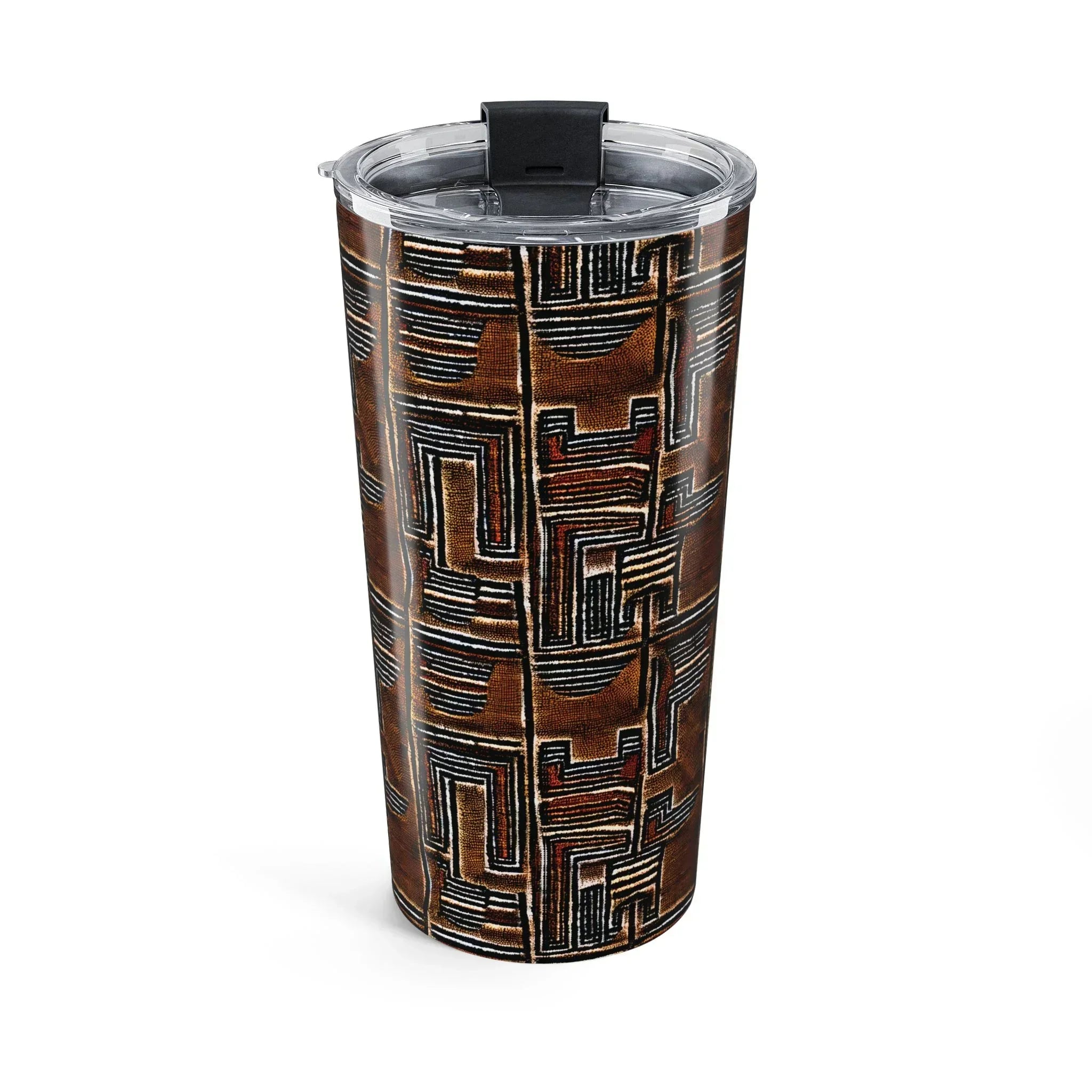 Cocoa Lines Mud Cloth Tumbler - The Global Wanderer