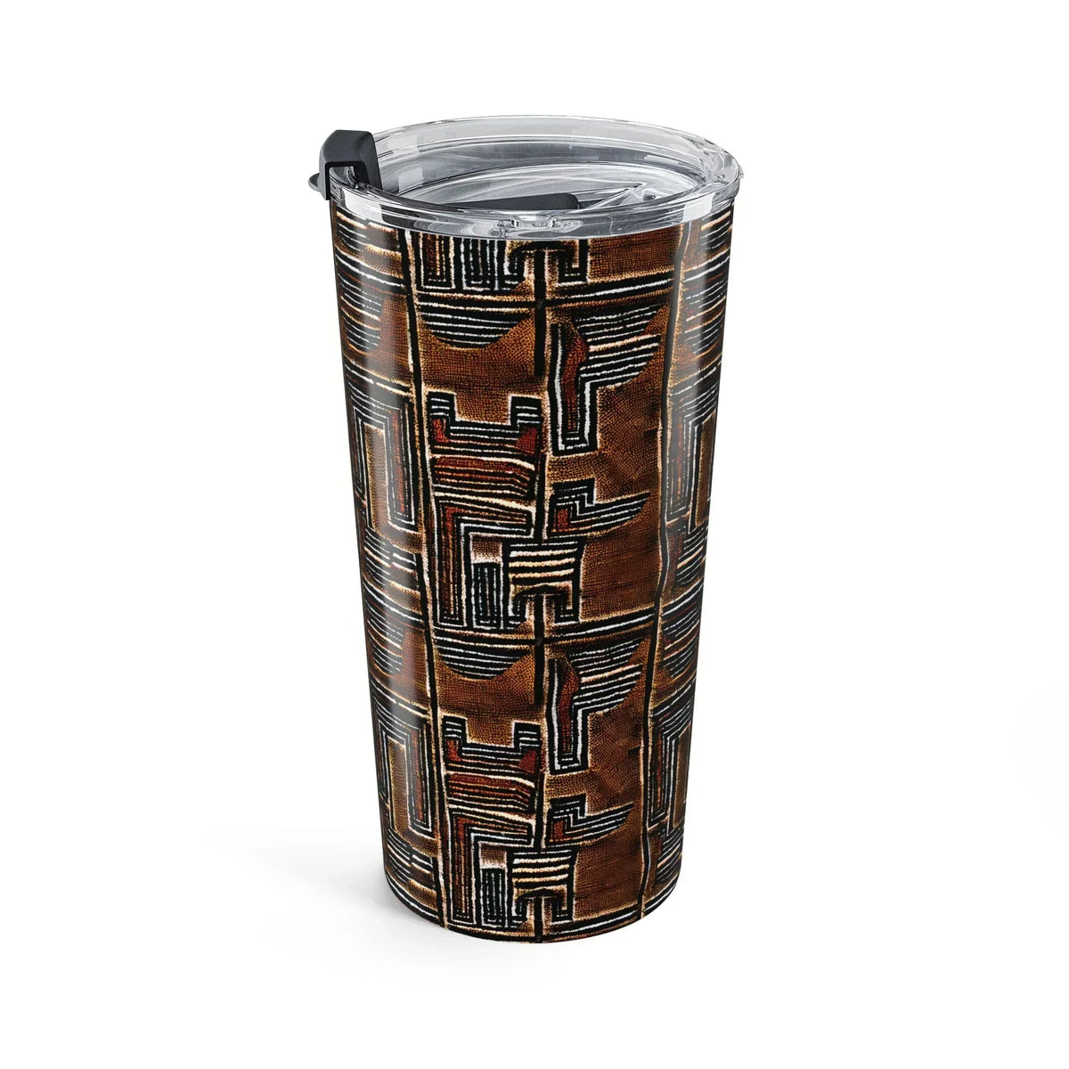 Cocoa Lines Mud Cloth Tumbler - The Global Wanderer