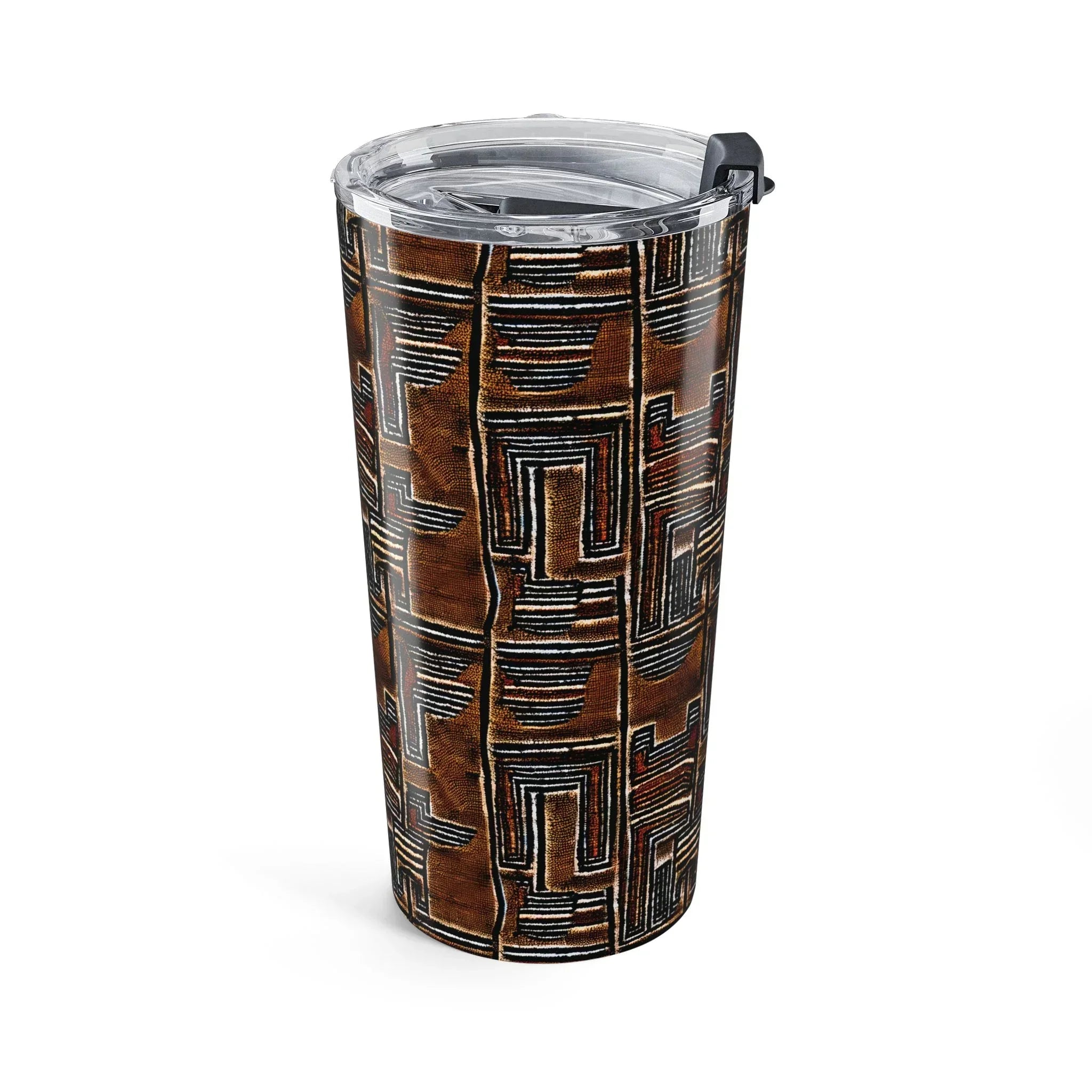 Cocoa Lines Mud Cloth Tumbler - The Global Wanderer