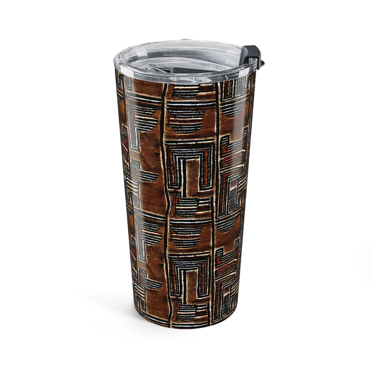 Cocoa Lines Mud Cloth Tumbler - The Global Wanderer