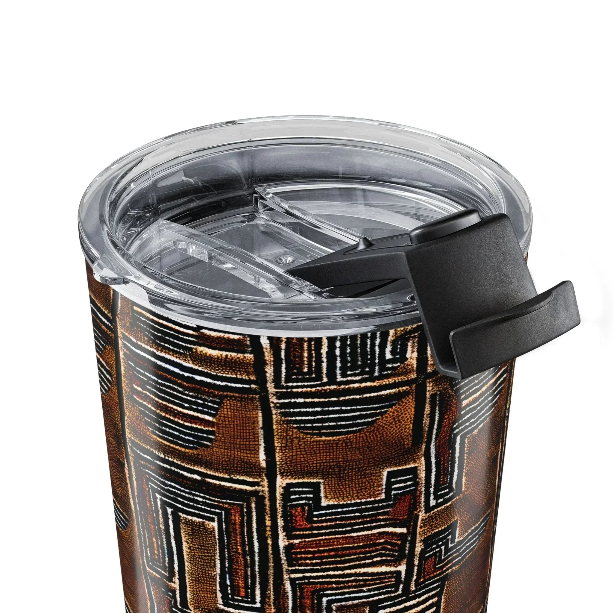 Cocoa Lines Mud Cloth Tumbler - The Global Wanderer