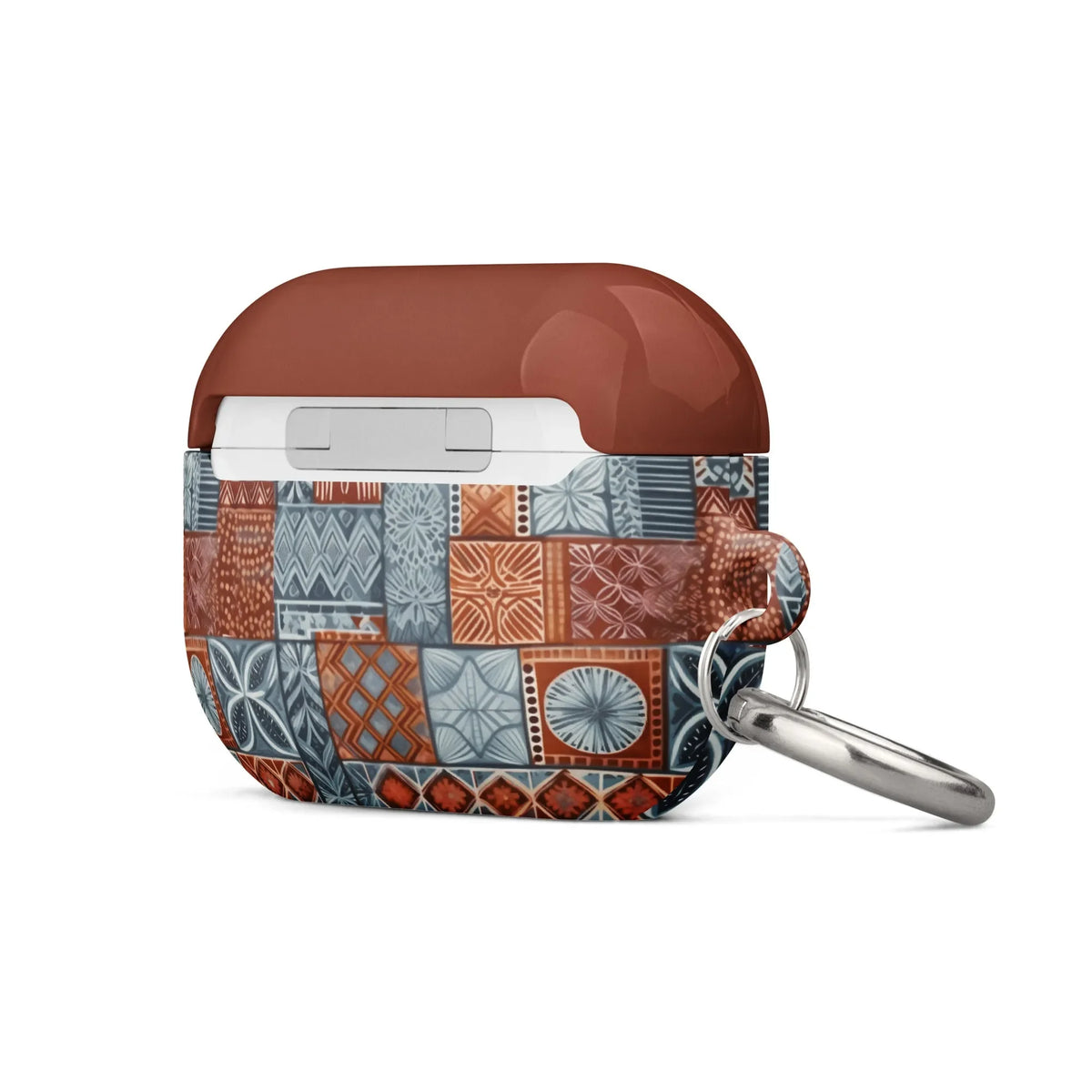 Coral Path Tapa Cloth AirPods Pro 2 Case - The Global Wanderer