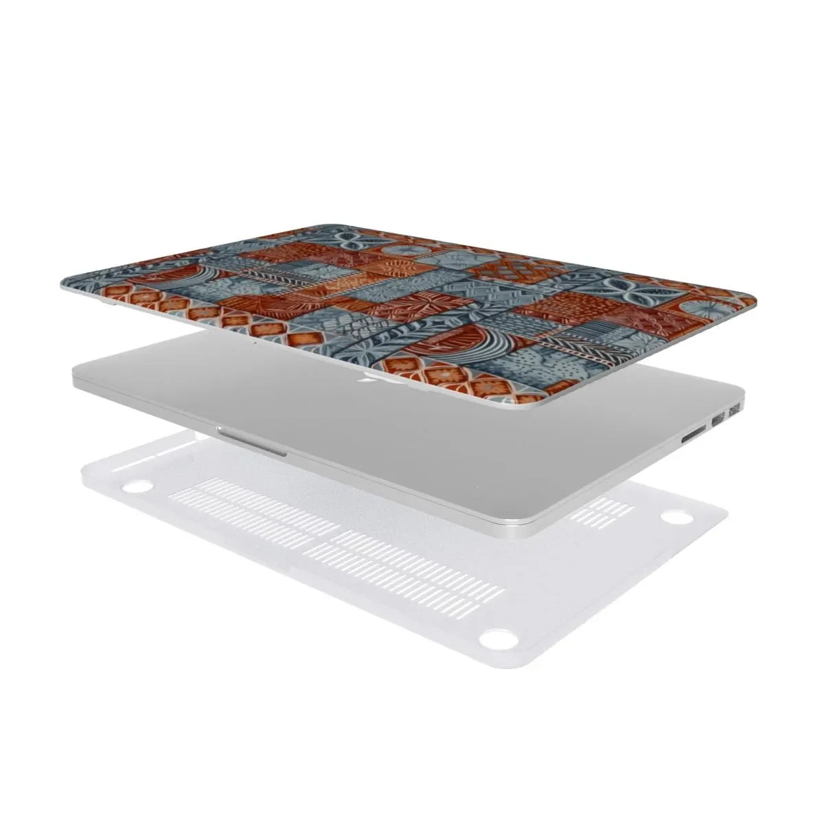 Coral Path Tapa Cloth MacBook Case - The Global Wanderer