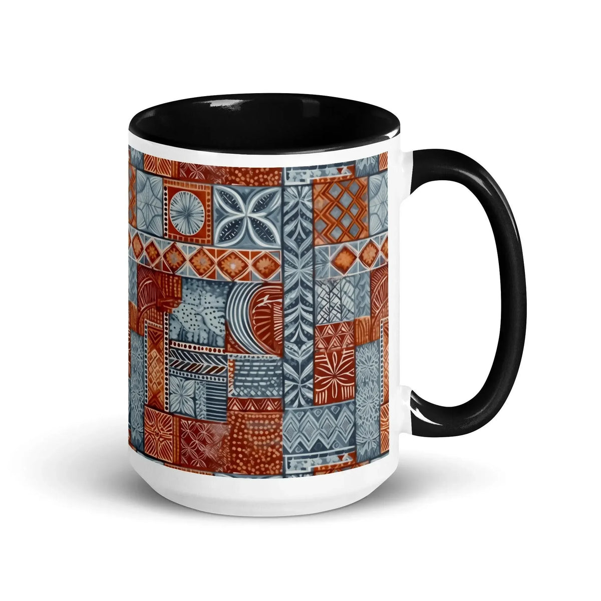 Coral Path Tapa Cloth Mug - The Global Wanderer