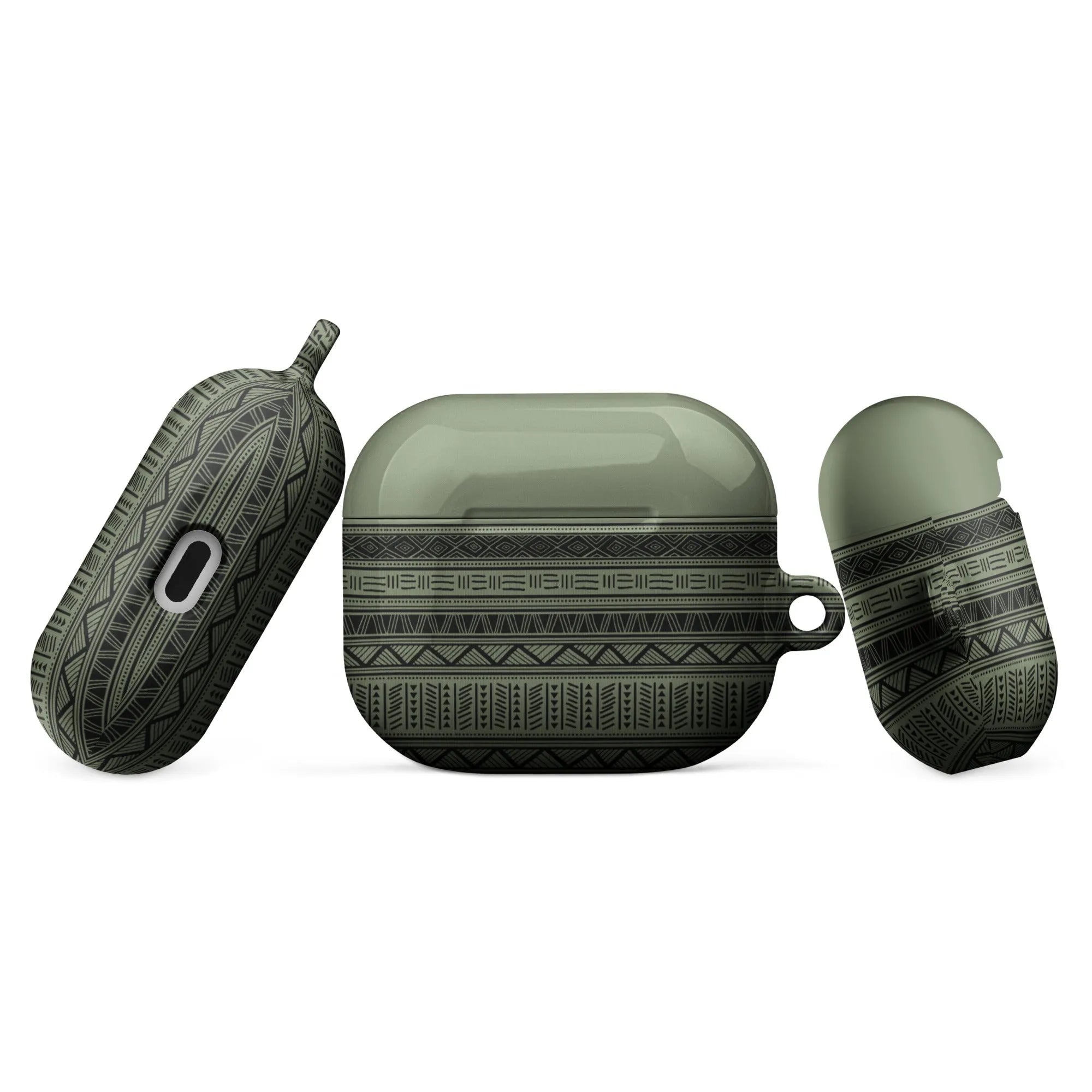 Dark Green African Blanket AirPod 3 Case - The Global Wanderer