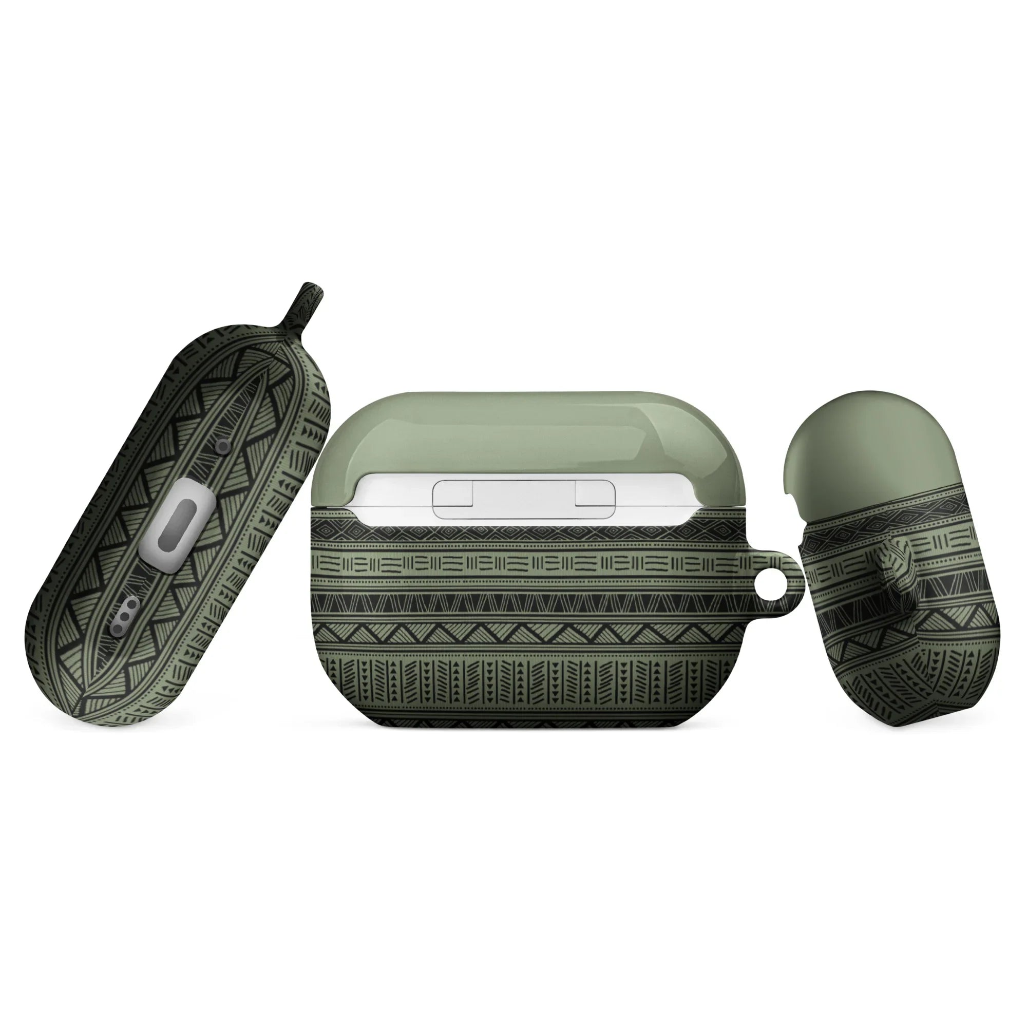 Dark Green African Blanket AirPods Pro 2 Case - The Global Wanderer