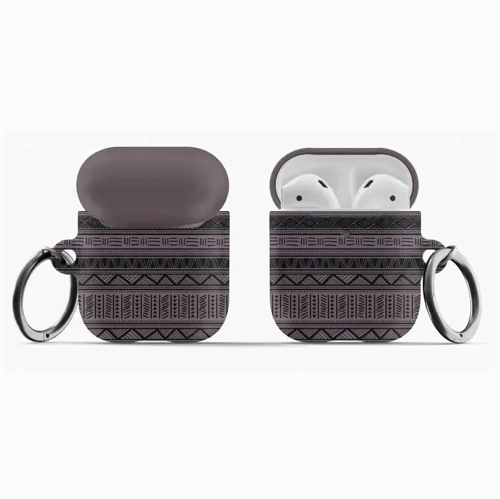 African Print AirPod Pro Case - Dark Purple - The Global Wanderer