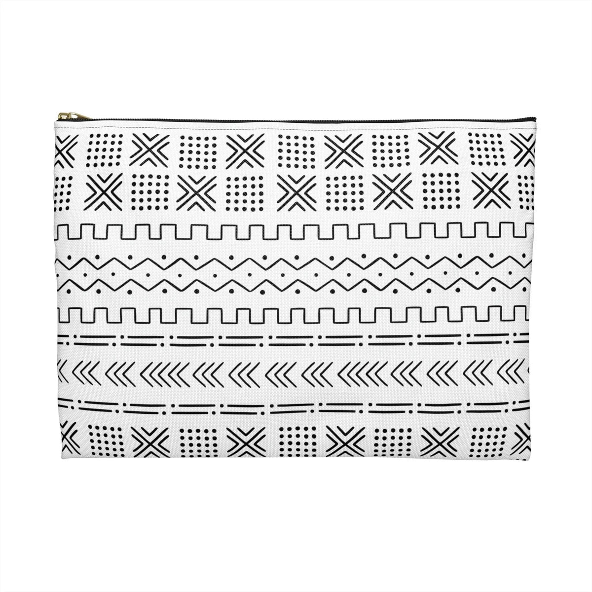 Djenné Ivory Mud Cloth Flat Pouch - The Global Wanderer