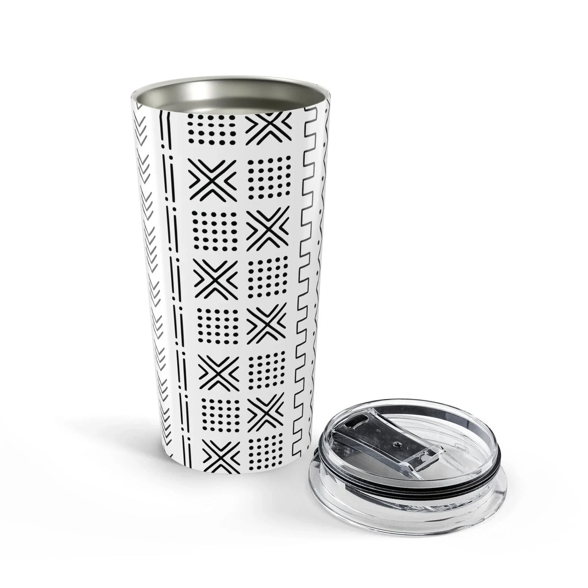Djenné Ivory Mud Cloth Tumbler - The Global Wanderer