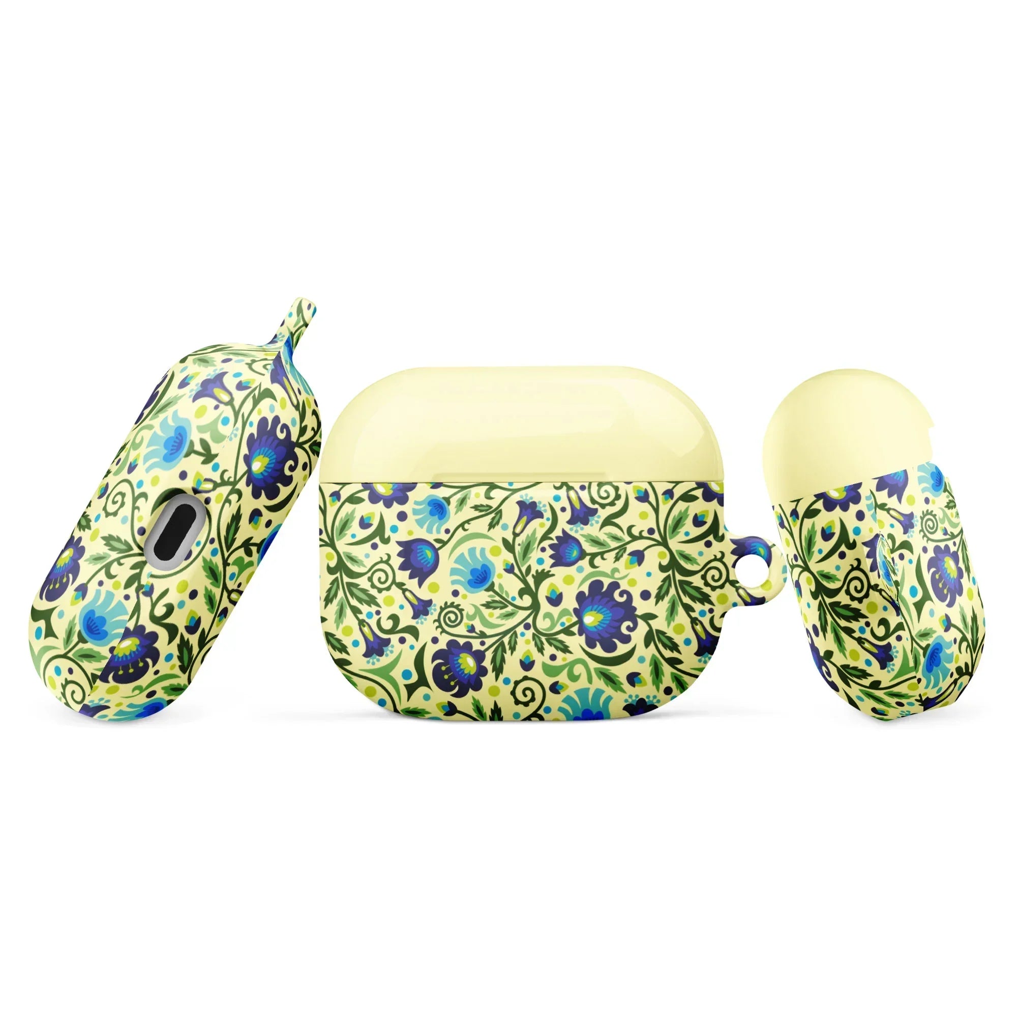 Gdańsk Blues Wycinanki AirPod 3 Case over yellow - The Global Wanderer