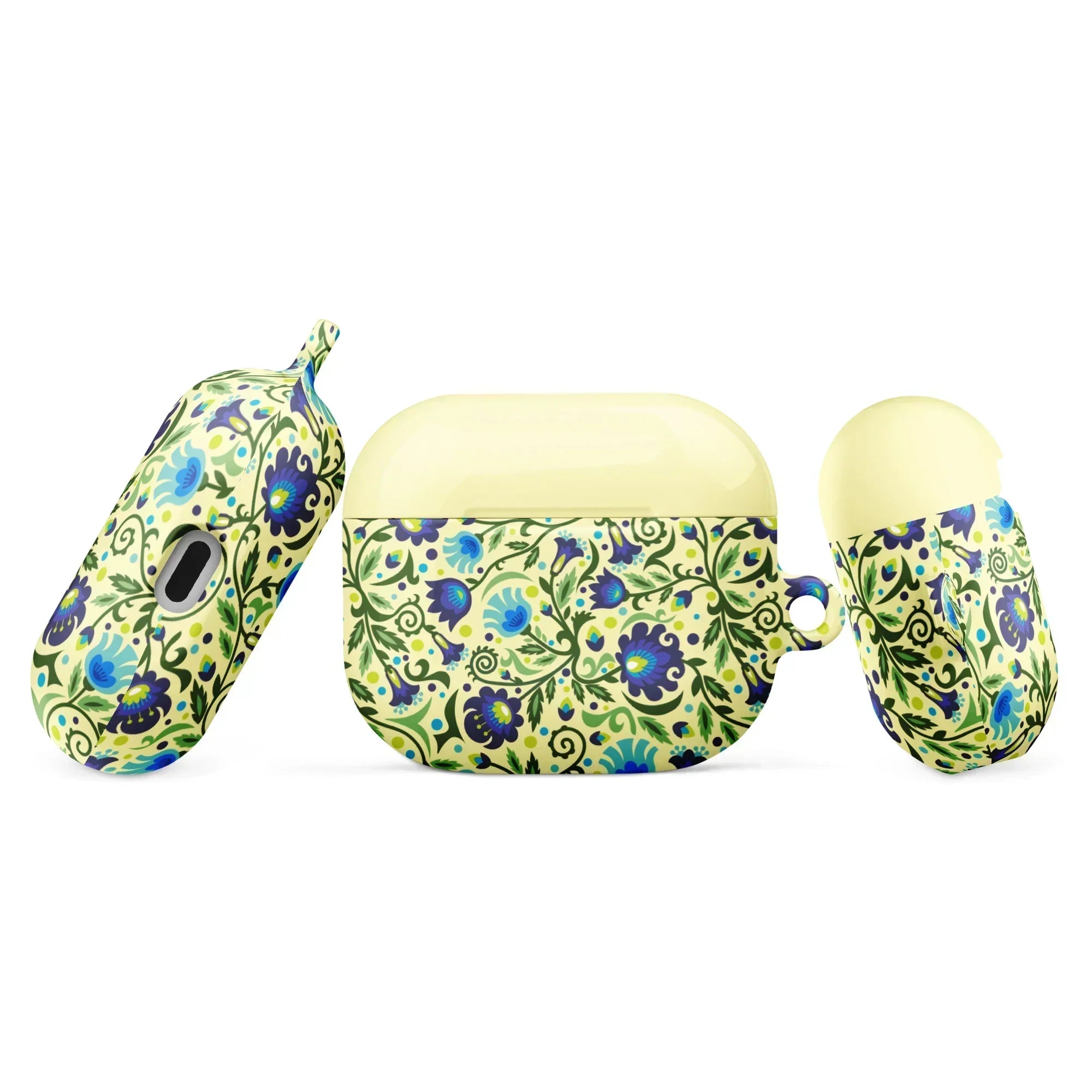 Gdańsk Blues Wycinanki AirPod 3 Case over yellow - The Global Wanderer