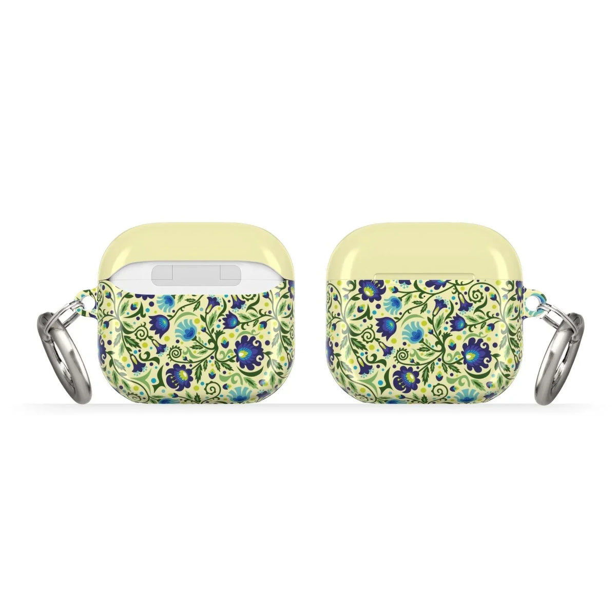 Gdańsk Blues Wycinanki AirPods 4 Case over yellow - The Global Wanderer
