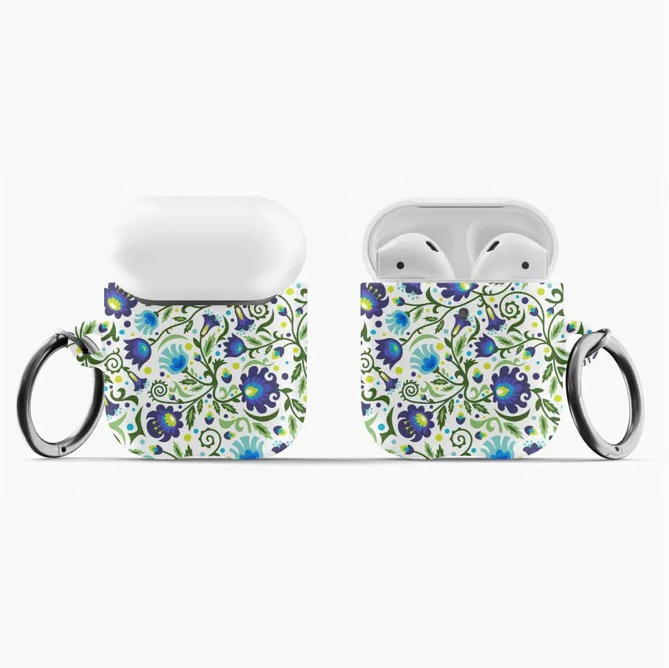 Gdańsk Blues Wycinanki AirPod Case over white - The Global Wanderer