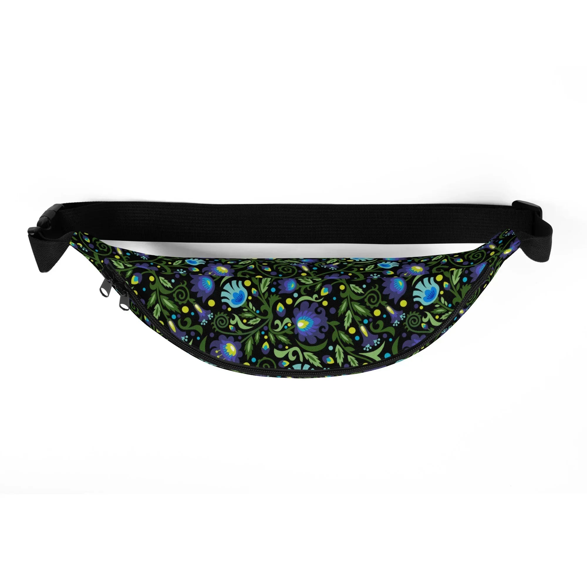 Gdańsk Blues Wycinanki Fanny Pack over black - The Global Wanderer