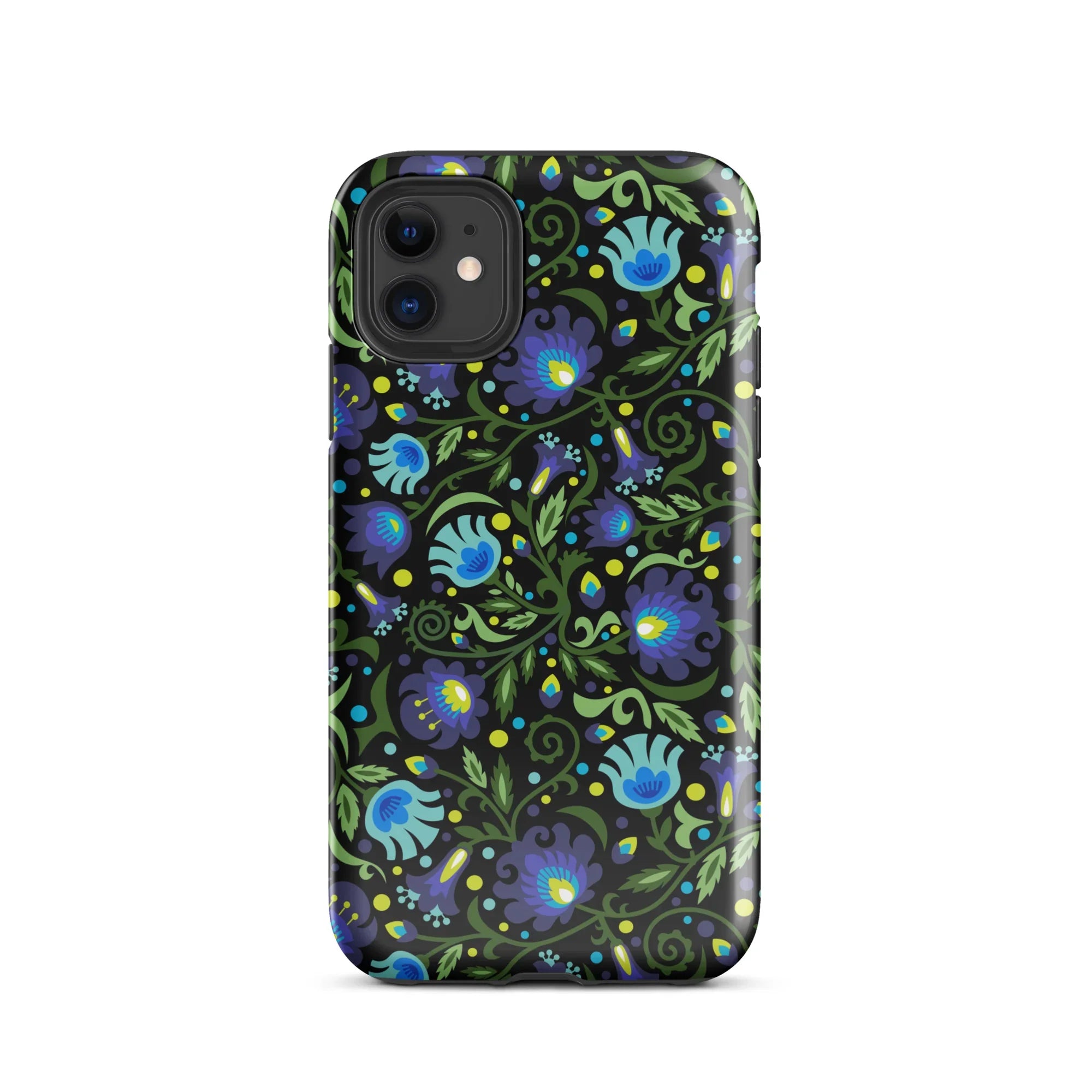 Gdańsk Blues Wycinanki iPhone Case over black - The Global Wanderer
