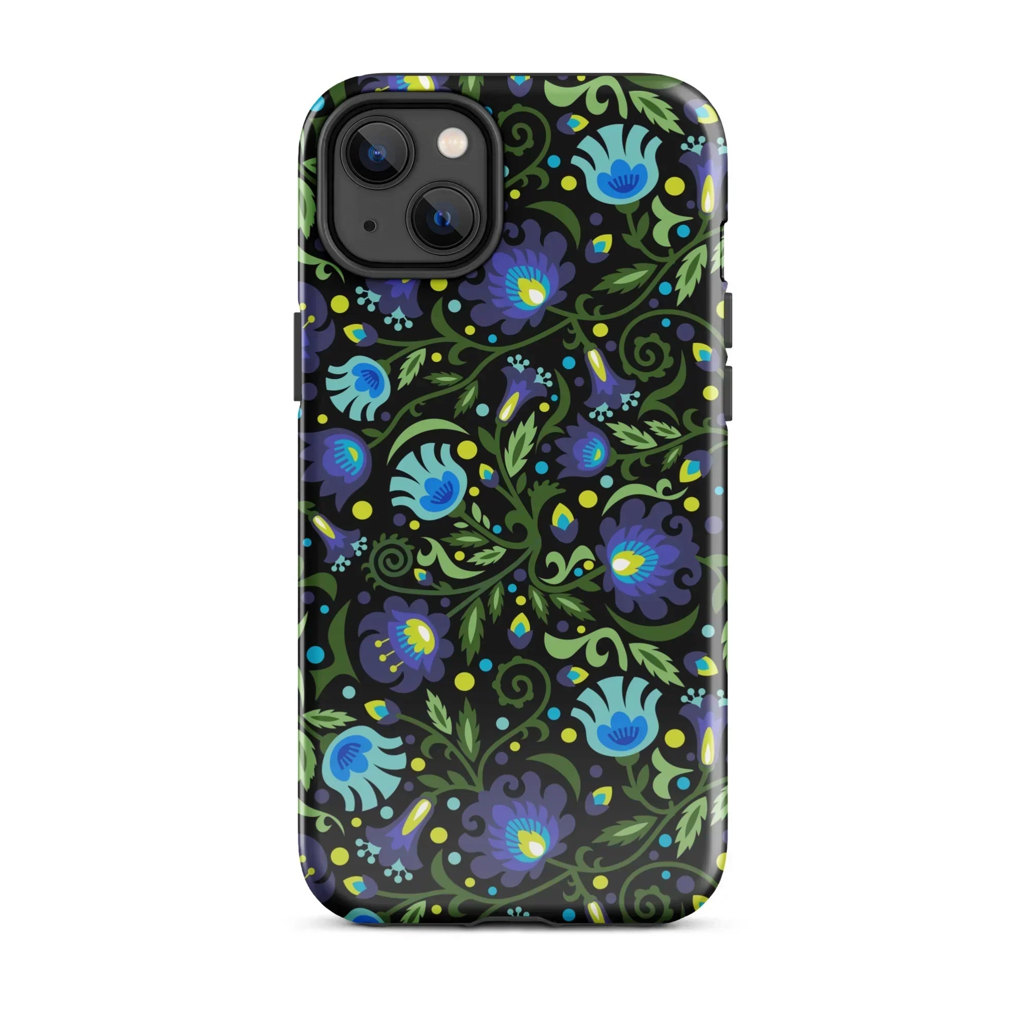 Gdańsk Blues Wycinanki iPhone Case over black - The Global Wanderer