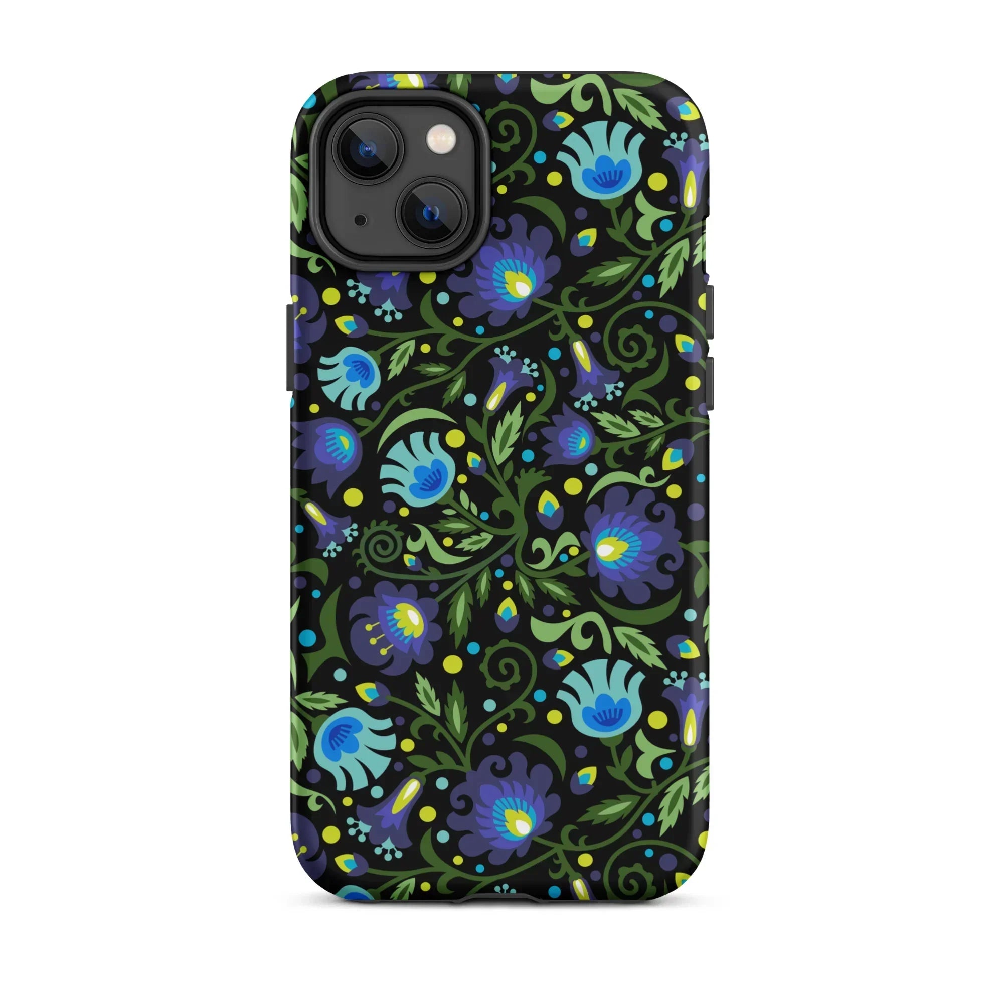 Gdańsk Blues Wycinanki iPhone Case over black - The Global Wanderer