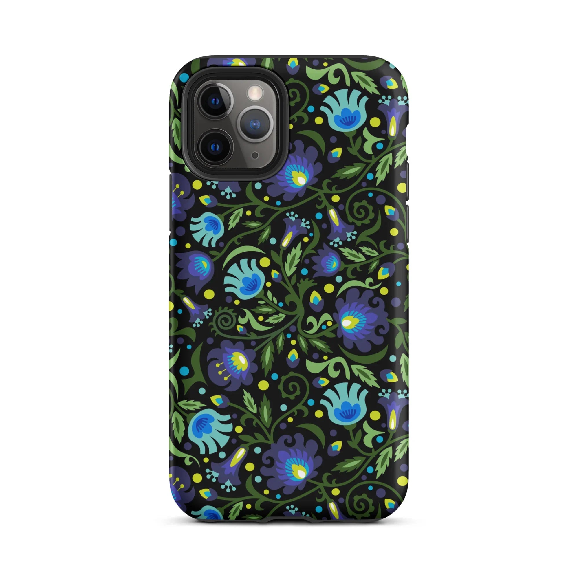 Gdańsk Blues Wycinanki iPhone Case over black - The Global Wanderer