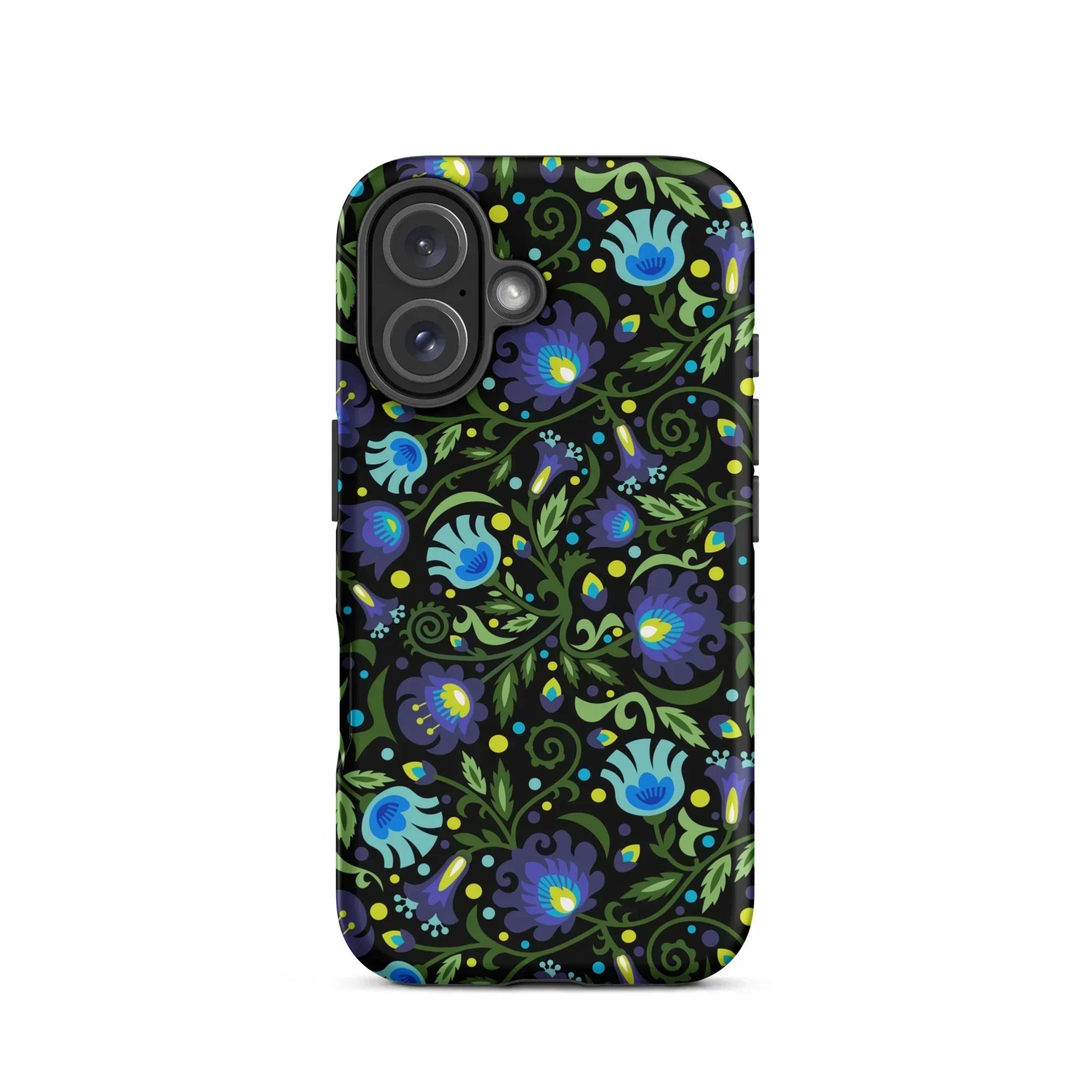 Gdańsk Blues Wycinanki iPhone Case over black - The Global Wanderer