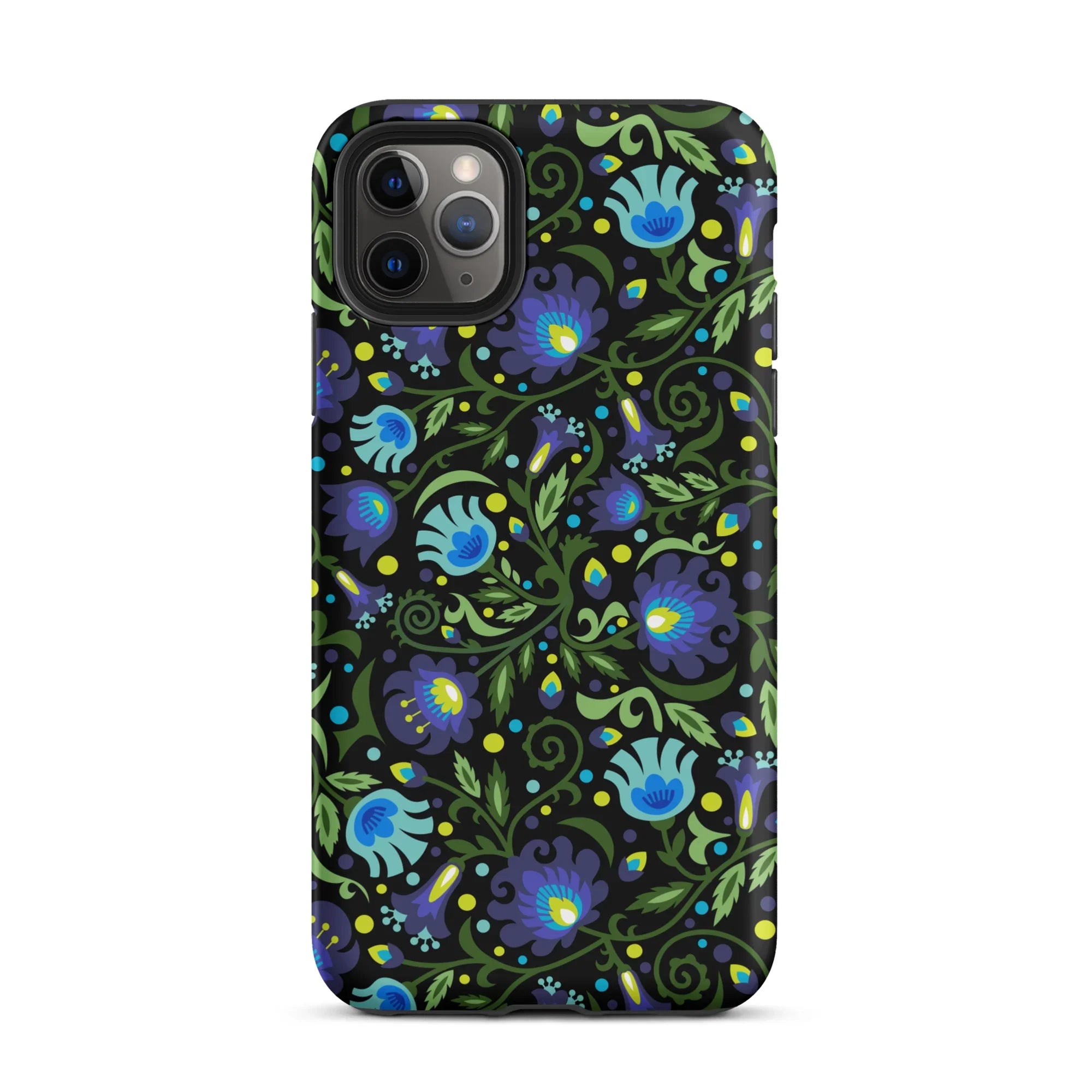 Gdańsk Blues Wycinanki iPhone Case over black - The Global Wanderer