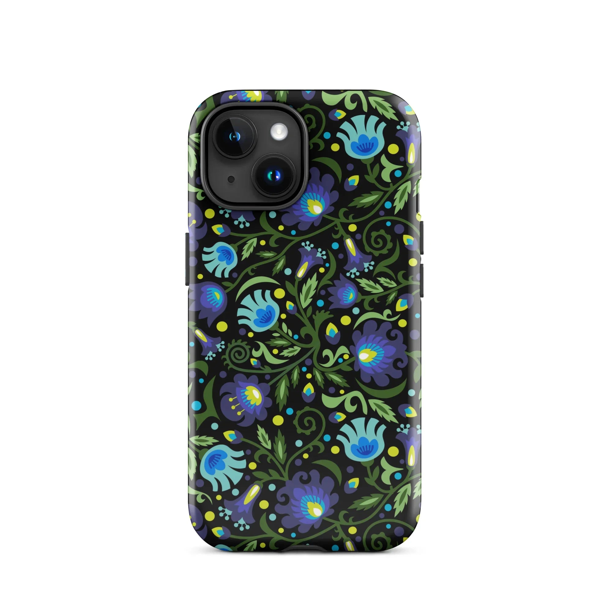 Gdańsk Blues Wycinanki iPhone Case over black - The Global Wanderer