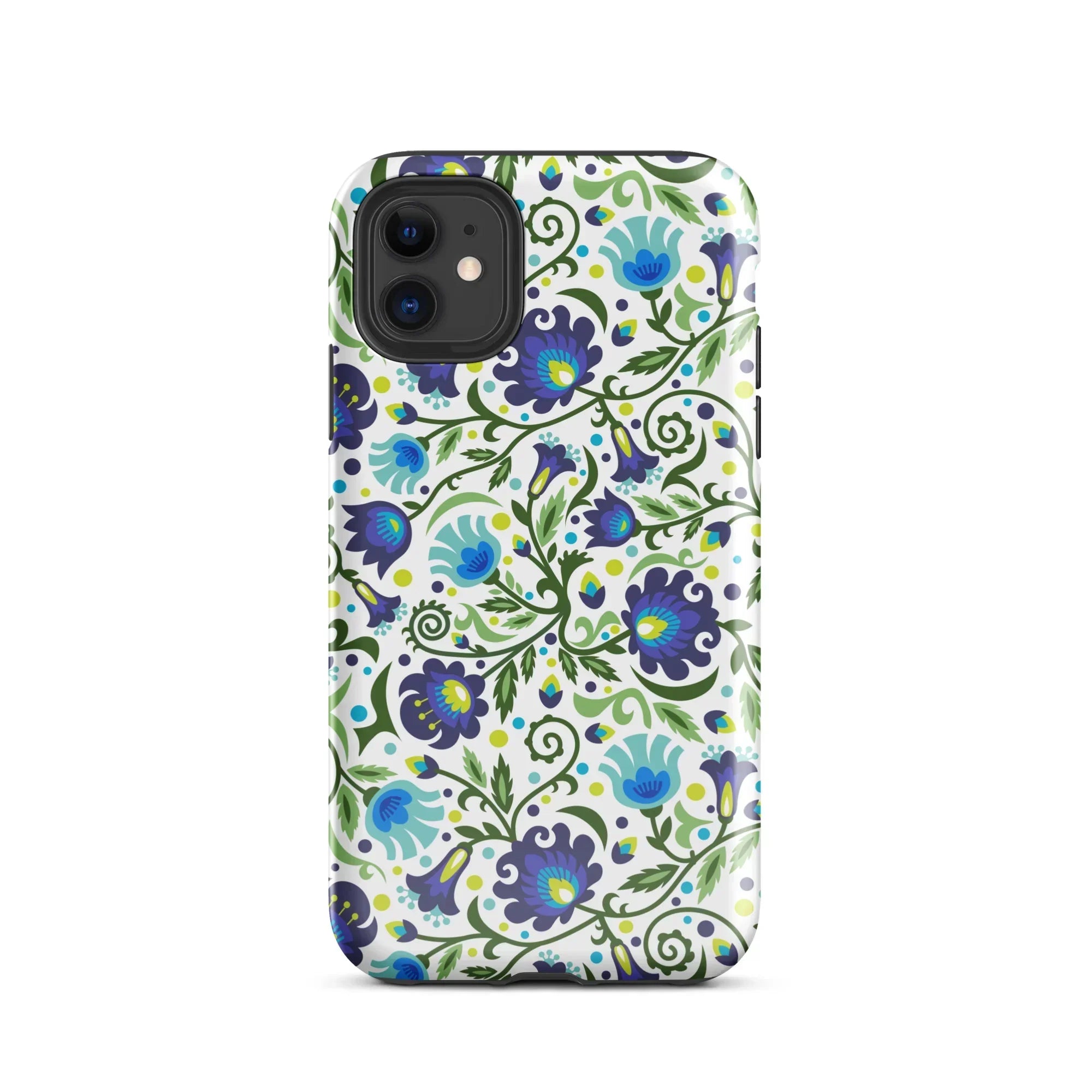 Gdańsk Blues Wycinanki iPhone Case over white - The Global Wanderer
