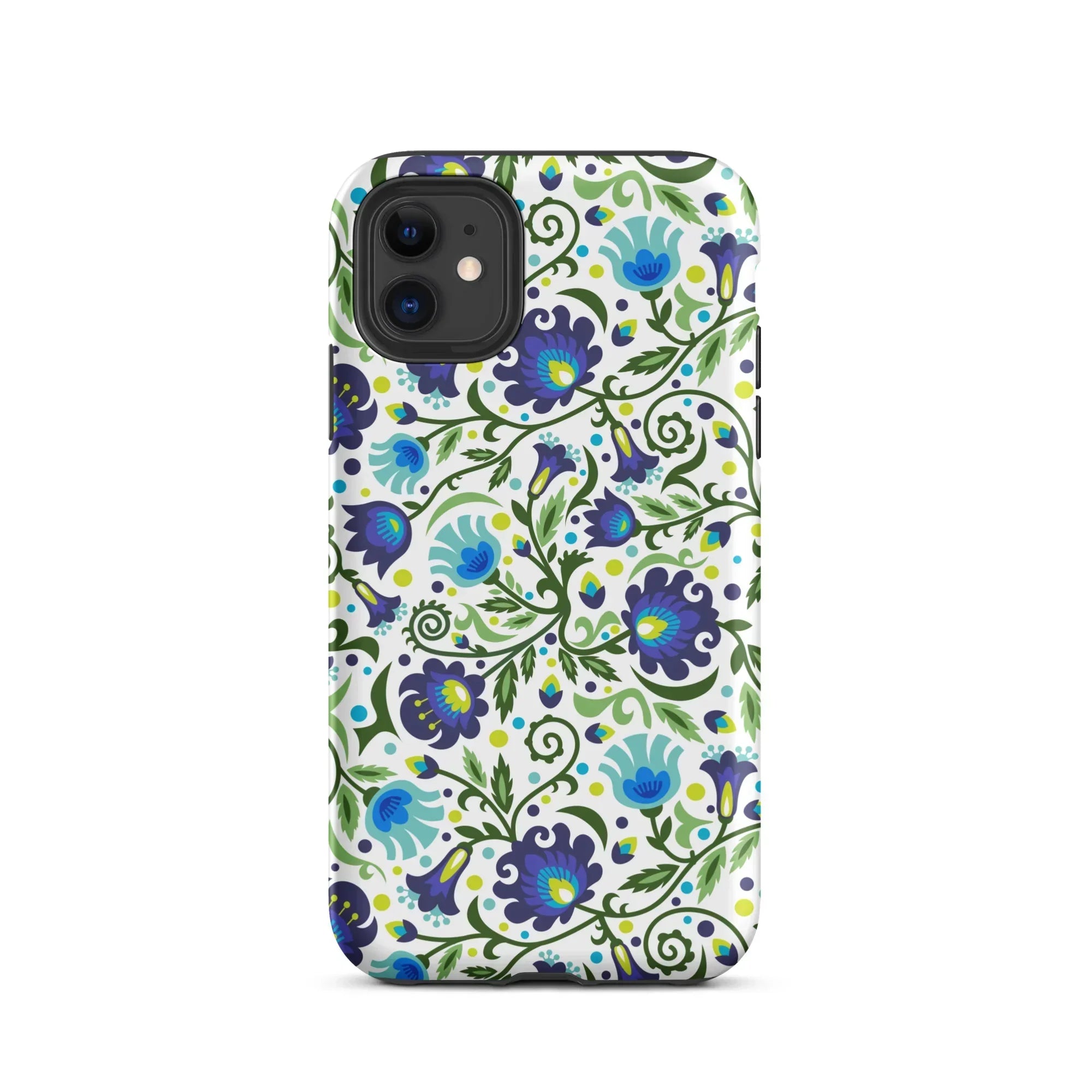 Gdańsk Blues Wycinanki iPhone Case over white - The Global Wanderer
