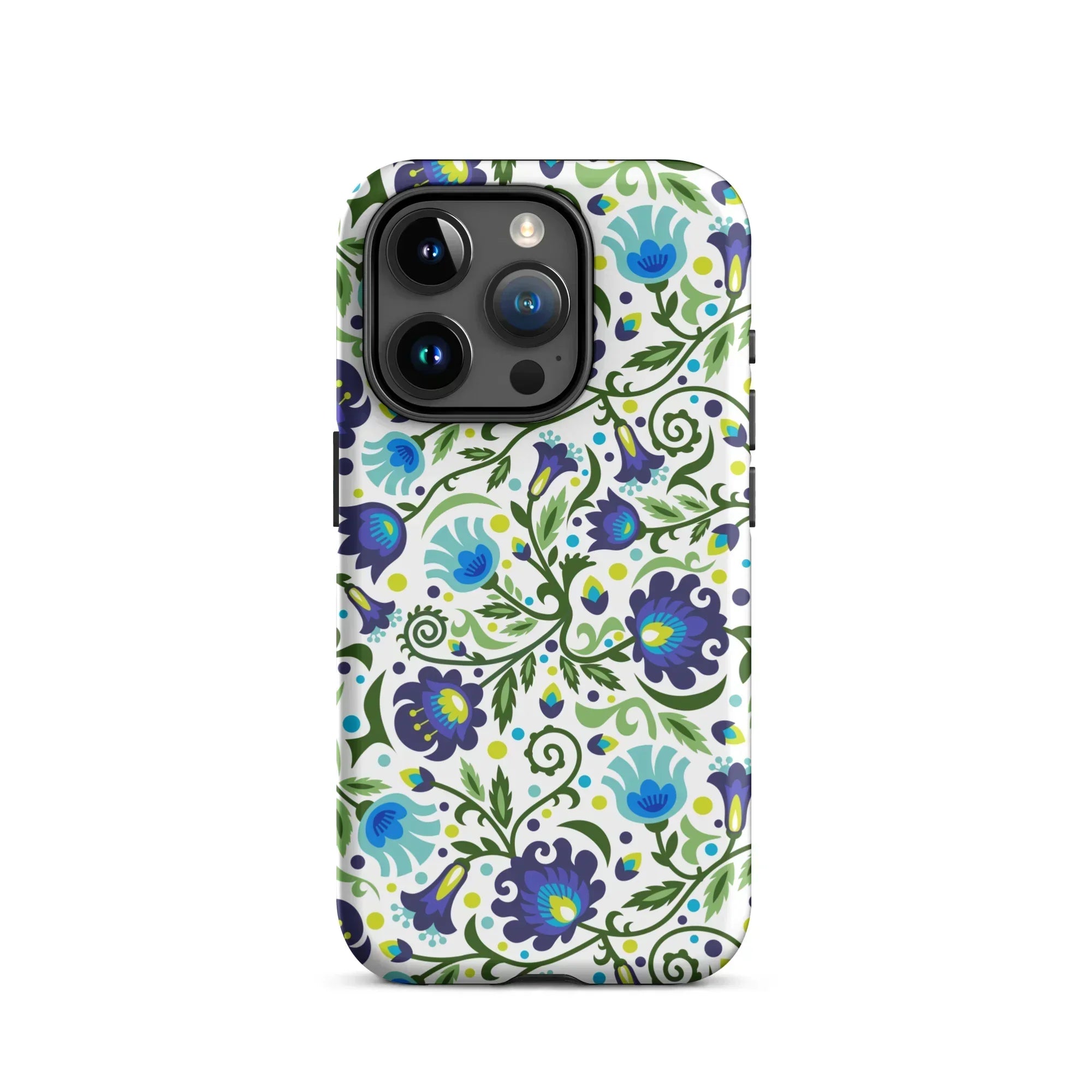 Gdańsk Blues Wycinanki iPhone Case over white - The Global Wanderer