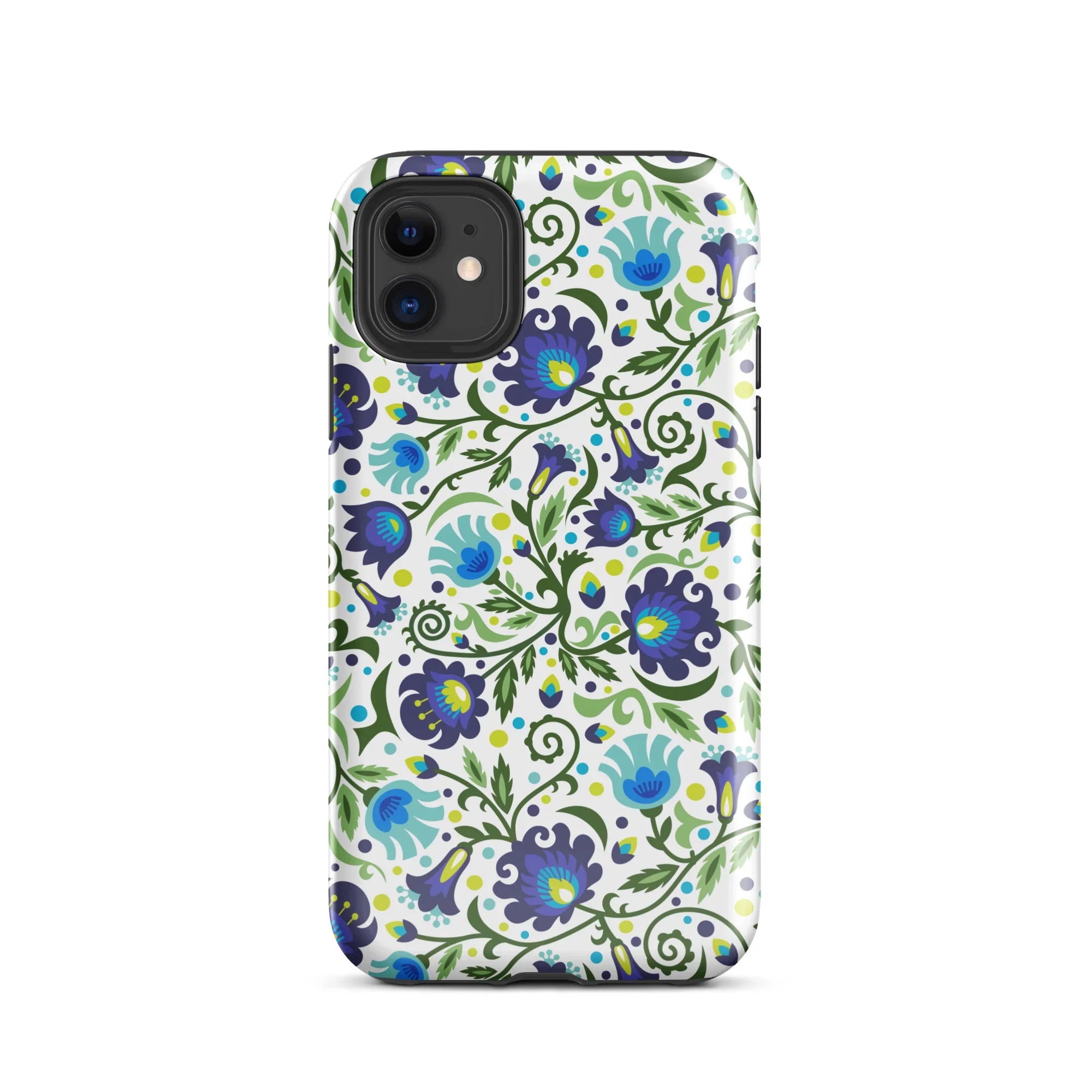 Gdańsk Blues Wycinanki iPhone Case over white - The Global Wanderer