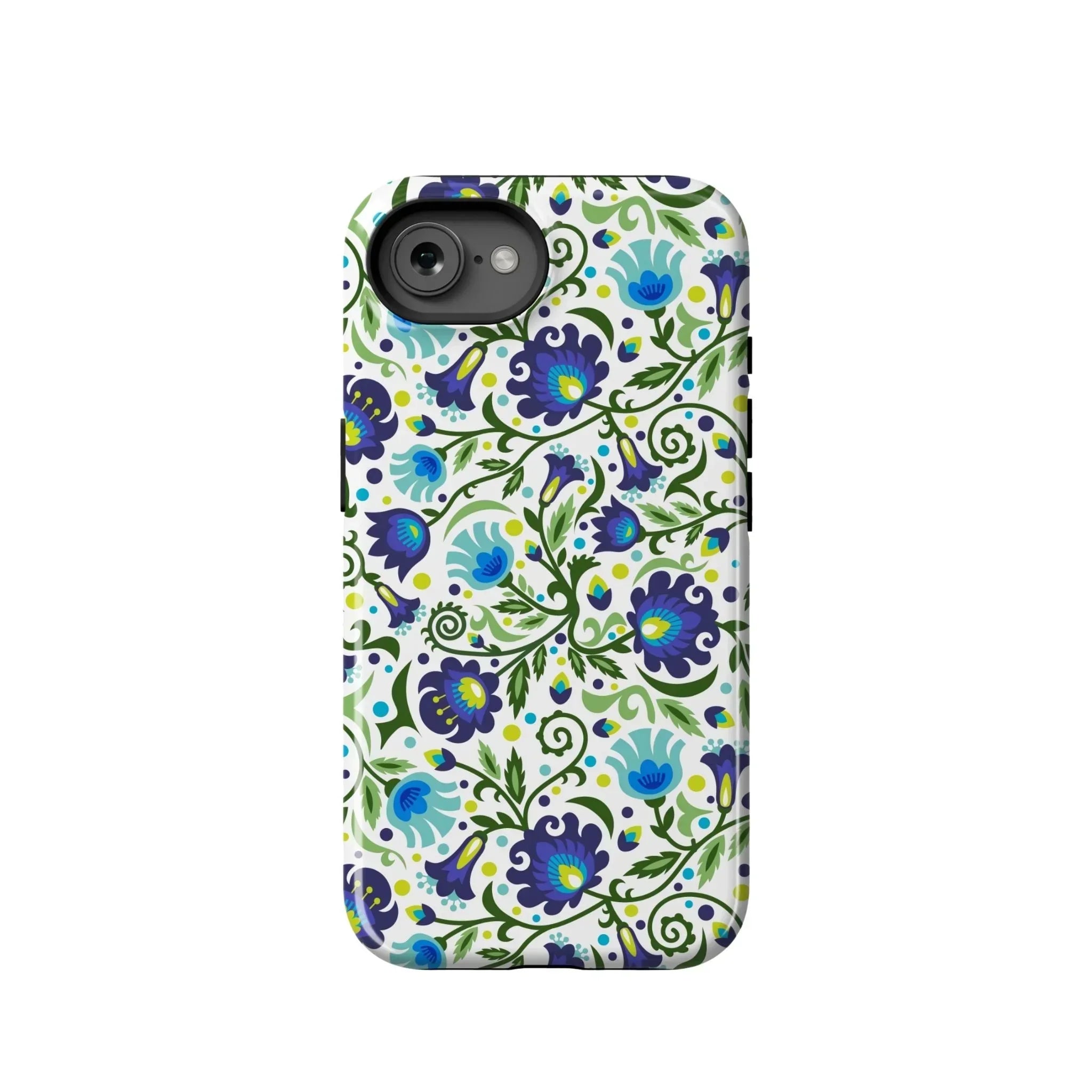 Gdańsk Blues Wycinanki iPhone Case over white - The Global Wanderer